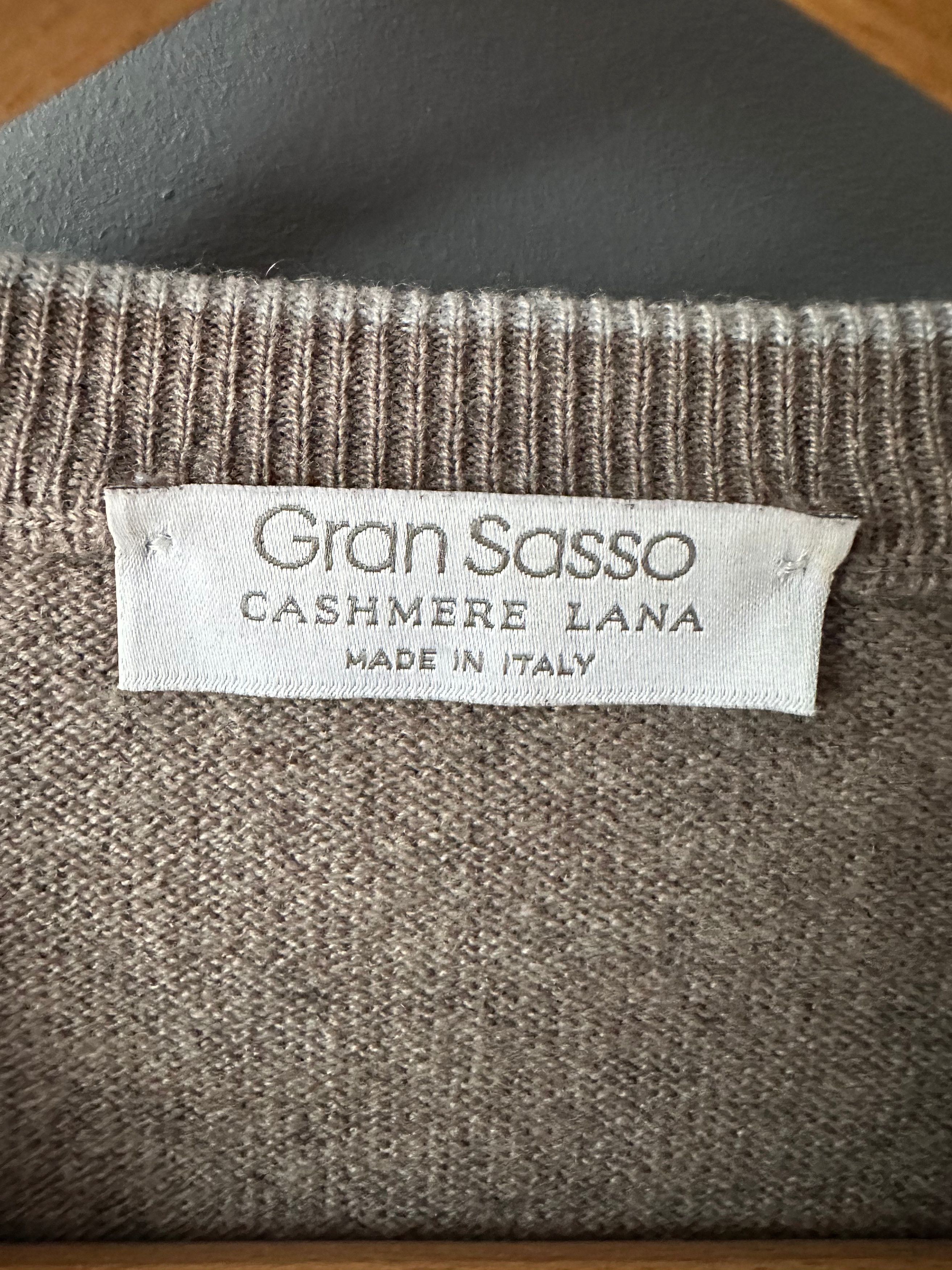 Gran Sasso Gran Sasso Wool Cashmere jumper sweater v neck Size US XL / EU 56 / 4 - 7 Thumbnail