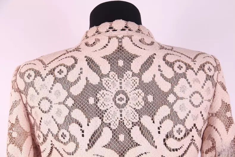 Valentino Valentino Beige lace embroidered short coat Size S / US 4 / IT 40 - 4 Thumbnail