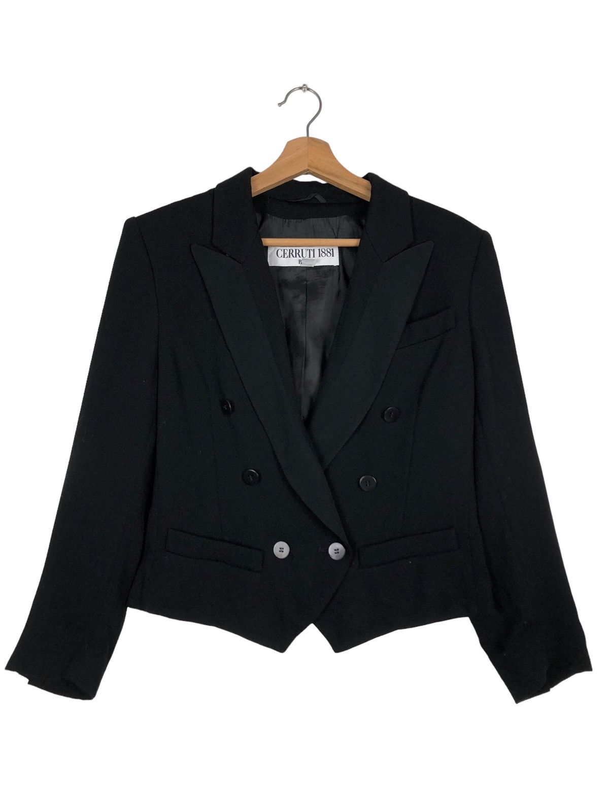 Japanese Brand 🔥Casual Cropped Coats Jacket Cerruti 1881 Paris Size XXS / US 00 / IT 34 - 1 Thumbnail