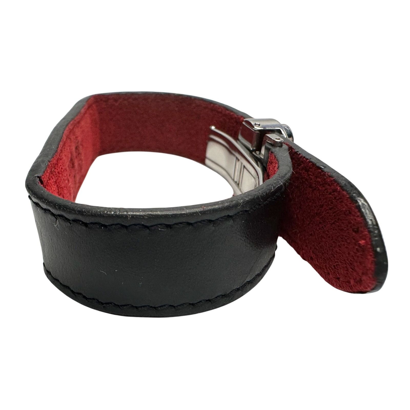 Louis Vuitton Louis Vuitton (LV) Black Leather Monogram Wish Bracelet Size ONE SIZE - 4 Thumbnail