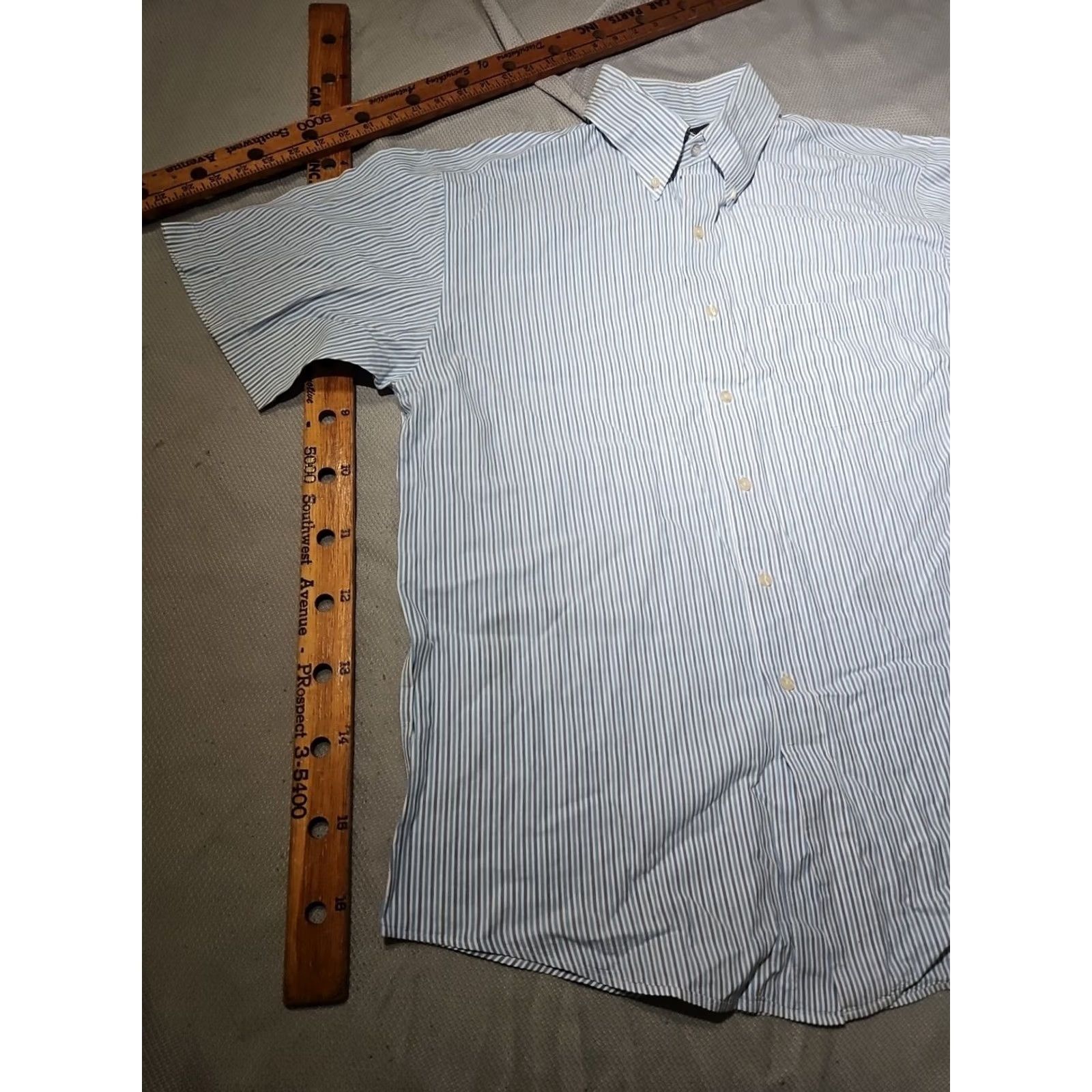 Brooks Brothers Brooks Brothers Shirt Mens Large Blue Striped Button Oxford Casual Preppy Luxury Oxford Shirt Size US L / EU 52-54 / 3 - 4 Thumbnail