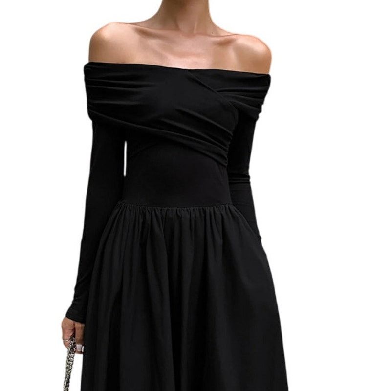 Other Commense Black Off Shoulder Criss Cross Long Sleeve Dress Size M / US 6-8 / IT 42-44 - 3 Thumbnail