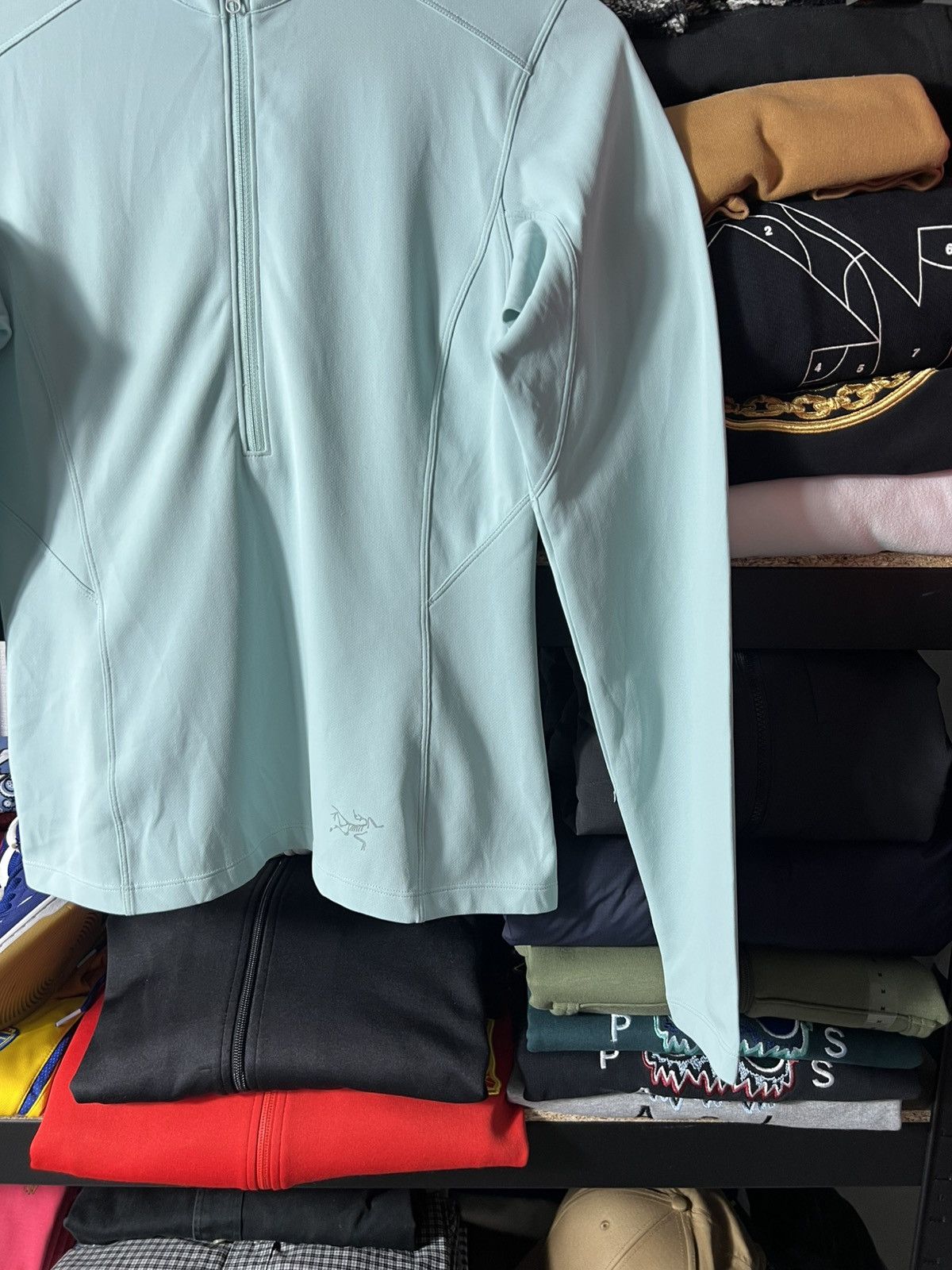 Arc'teryx 💎 Arc’teryx Women’s Lightweight 1/2 Zip Pullover Light Blue Size S / US 4 / IT 40 - 2 Thumbnail