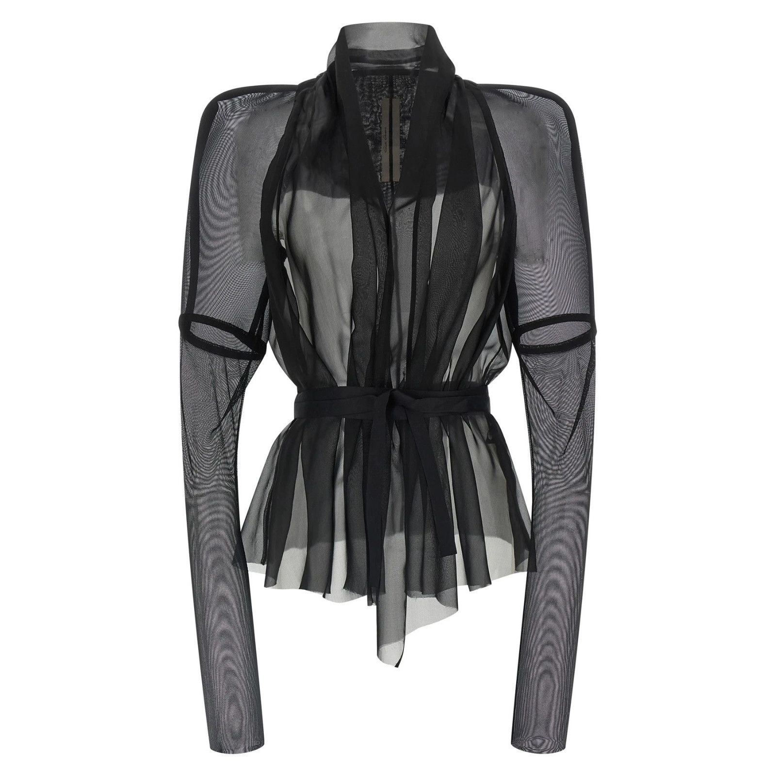 Rick Owens RICK OWENS Combo Metro Black Silk Jacket New & Authentic (Wo Size M / US 6-8 / IT 42-44 - 1 Thumbnail