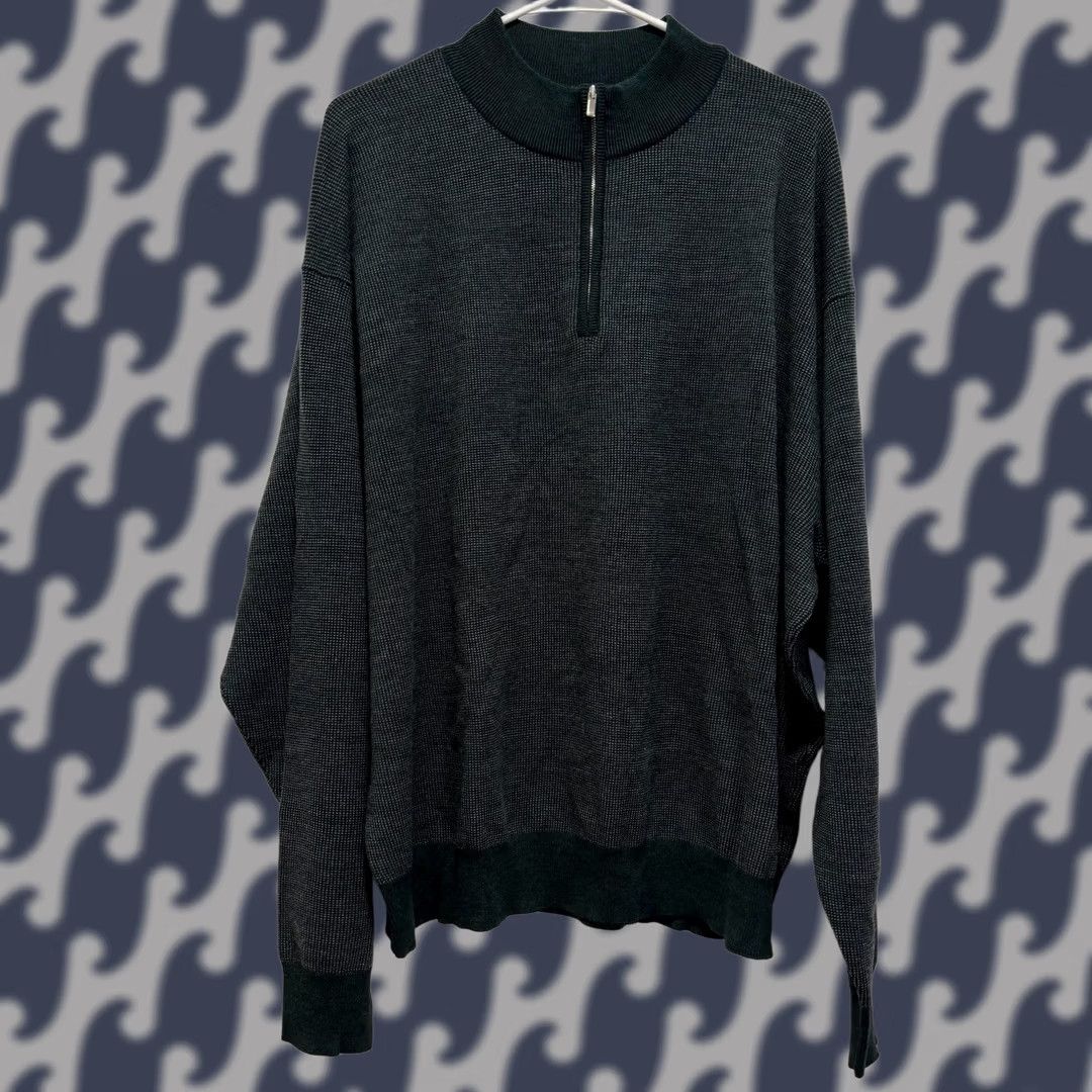 Peter Millar Peter Millar Mens 2XL Golf Pullover Sweater Green Soft Knit 1/4 Zip Size US XXL / EU 58 / 5 - 1 Thumbnail
