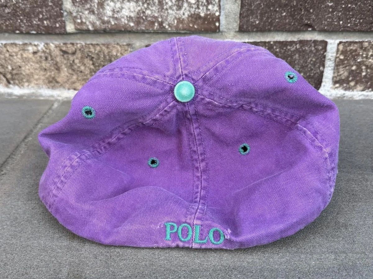 Polo Ralph Lauren Vintage Polo Ralph Lauren P Purple / Green Fitted Hat Size ONE SIZE - 4 Thumbnail