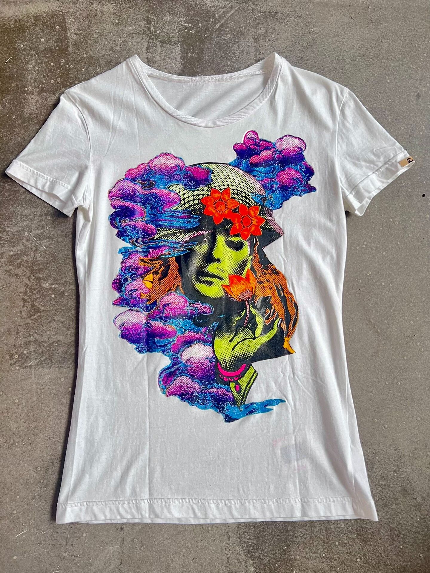 John Galliano colorful printed top