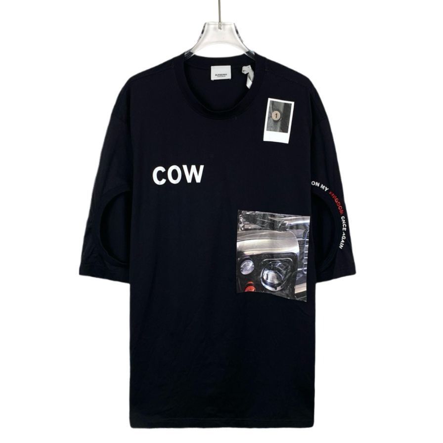 Burberry Burberry "Cow" Graphic Black Oversized T-Shirt W/ Photo Prin Size US M / EU 48-50 / 2 - 1 Thumbnail