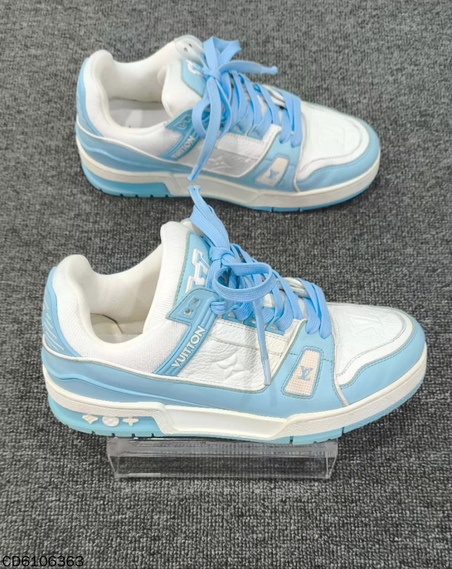 Louis Vuitton LV Sky Blue Trainer 38 Size US 7.5 / IT 37.5 - 4 Thumbnail
