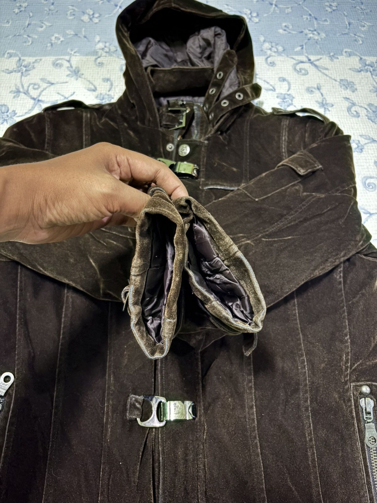 In The Attic In The Attic Velvet Parka Jacket Size US L / EU 52-54 / 3 - 7 Thumbnail