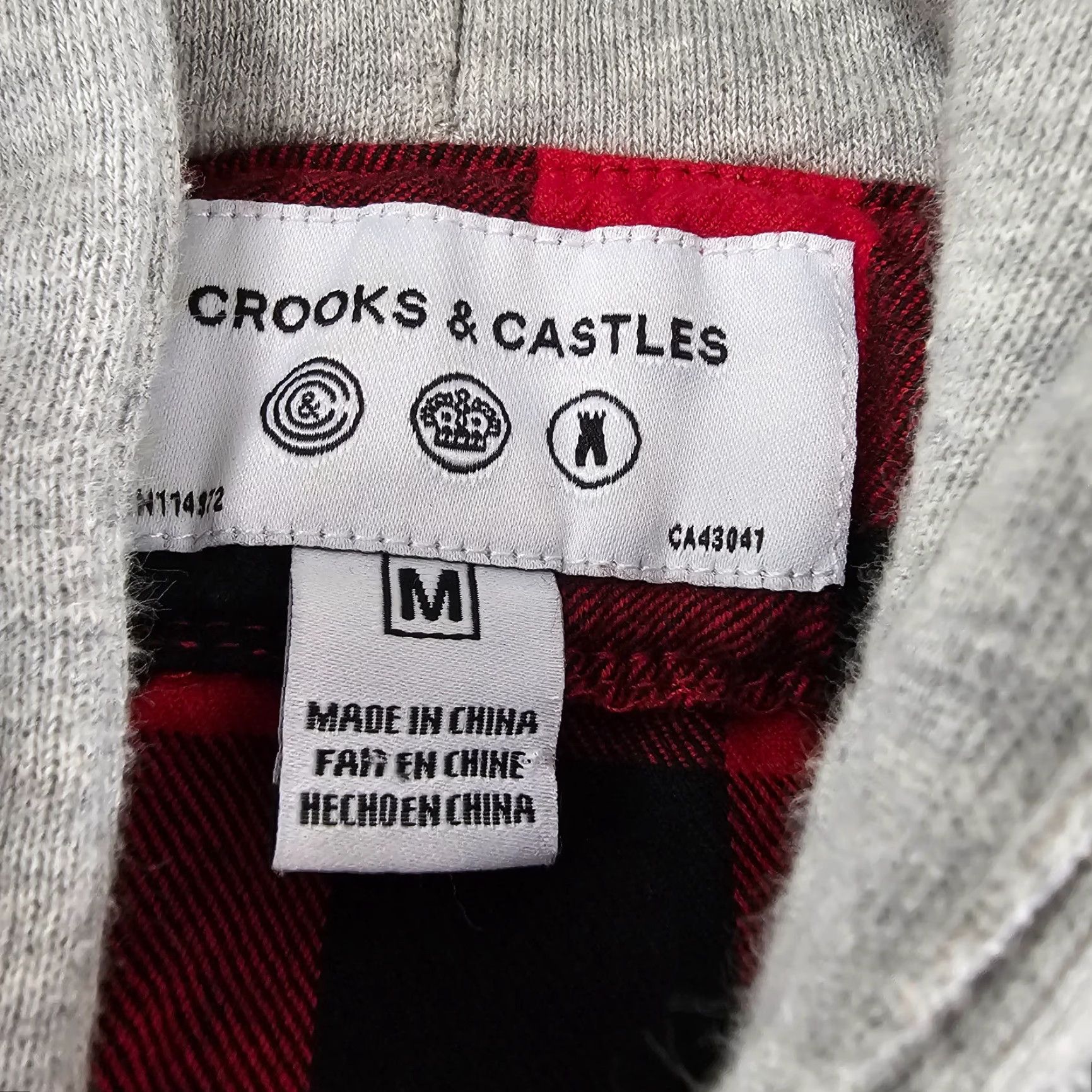 Crooks & Castles Crooks & Castles Shirt Mens M Red Plaid Flannel Knit Hooded Shacket Size US M / EU 48-50 / 2 - 3 Thumbnail