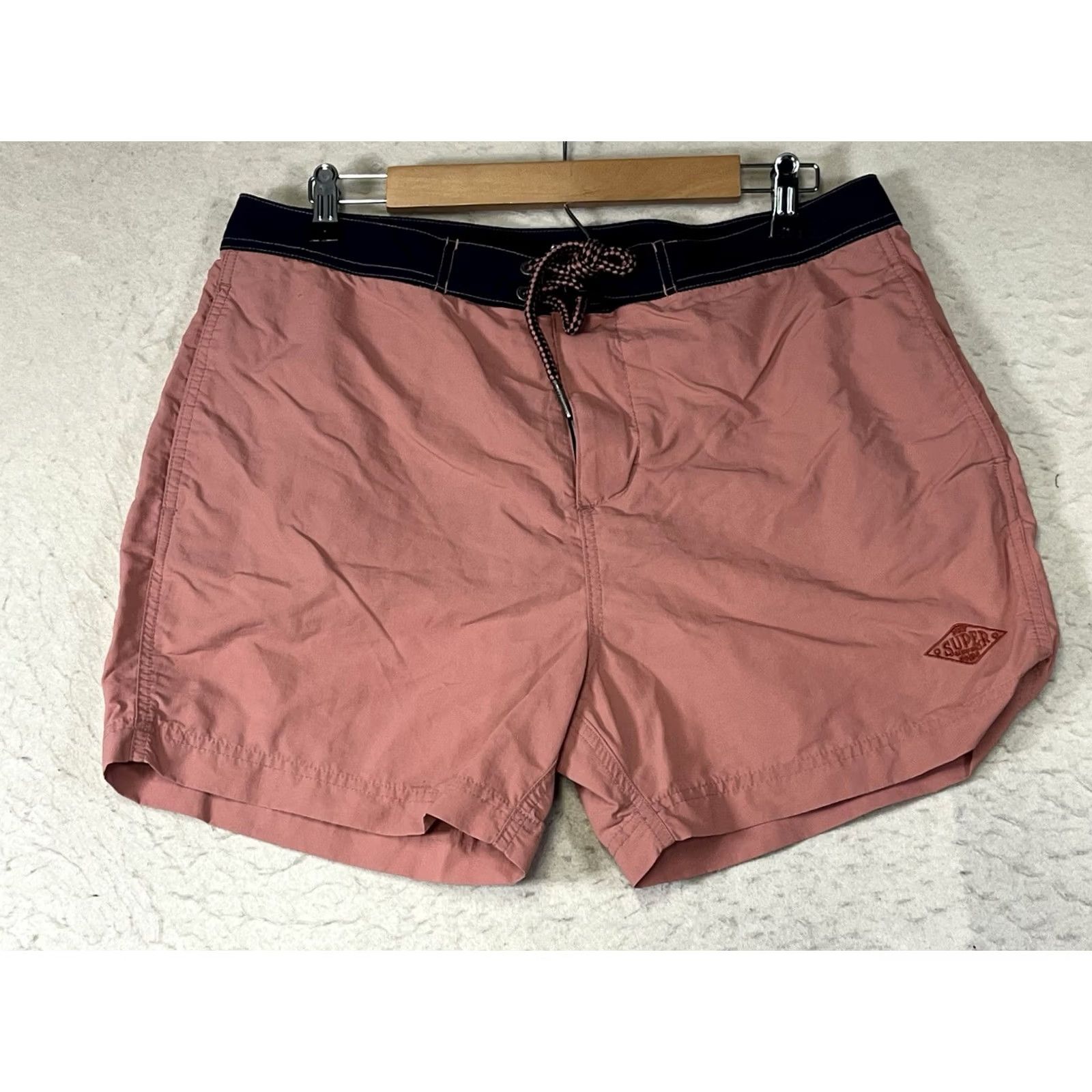 Superdry Superdry Swim Shorts Orange Black Men’s Size L Lined Size US 33 - 2 Thumbnail