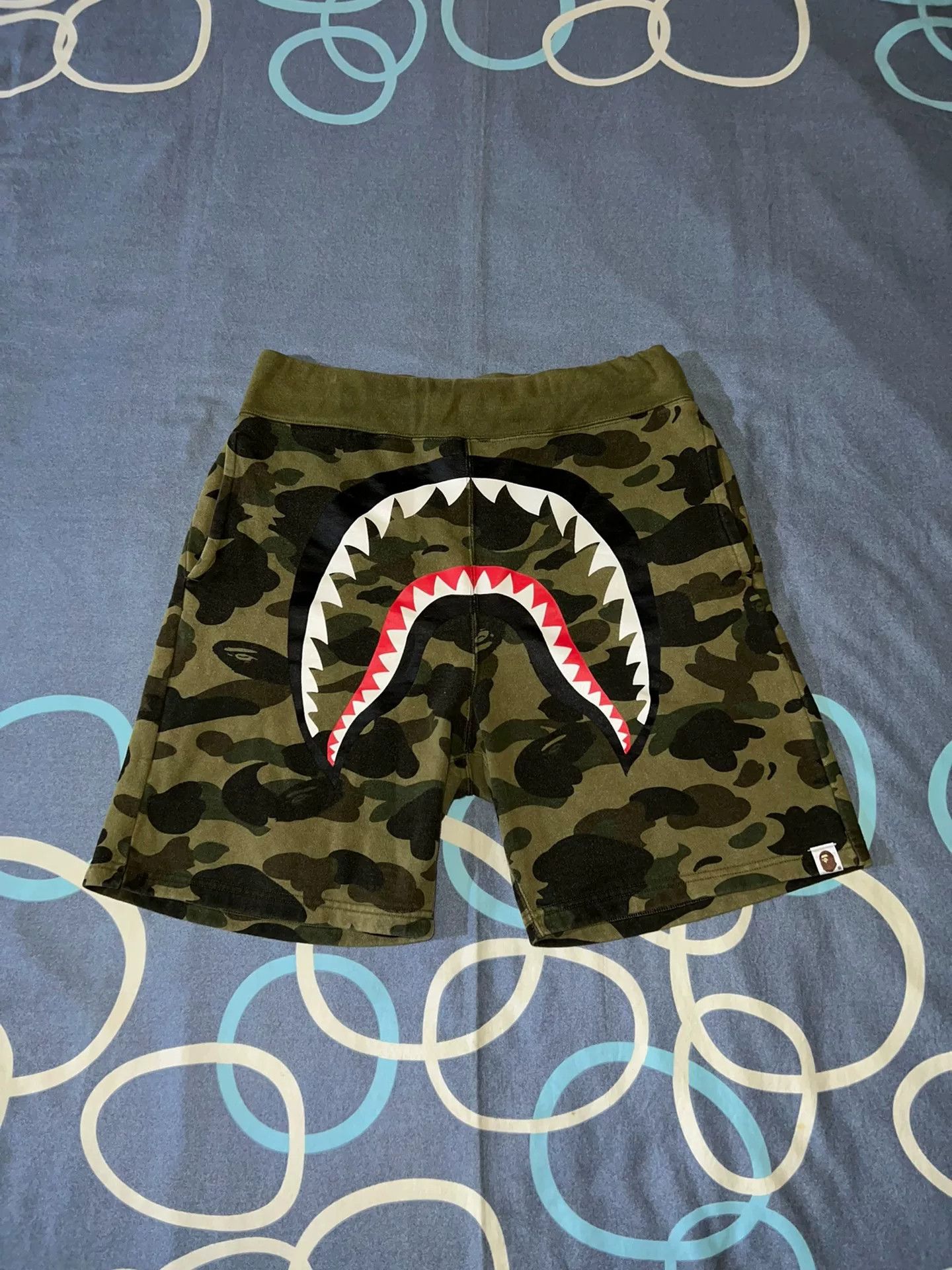 Bape Bape Camo Shark Mouth Cargo Shorts Size US 30 / EU 46 - 1 Thumbnail