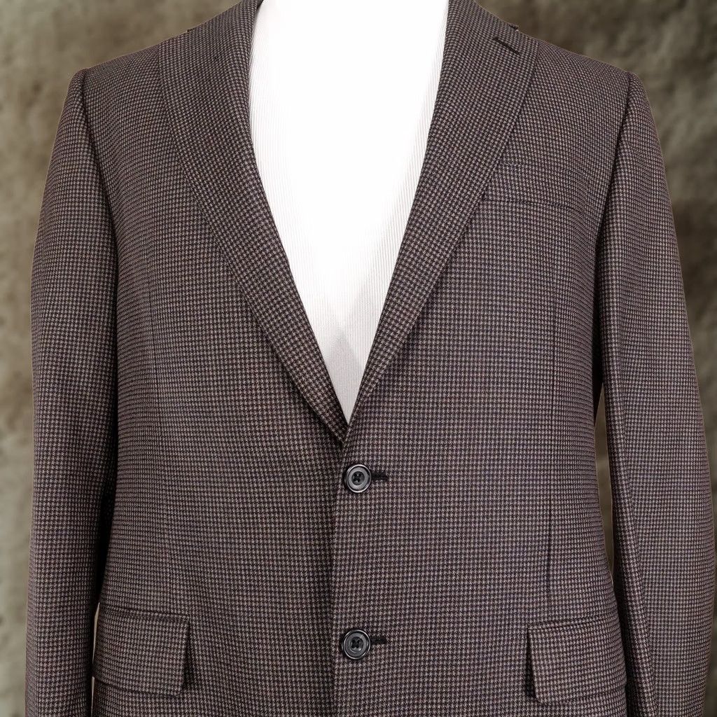 Vintage Hickey Freeman Blazer Mens 42L Brown Silk Wool Sport Coat 2 Button Size 42R - 1 Thumbnail