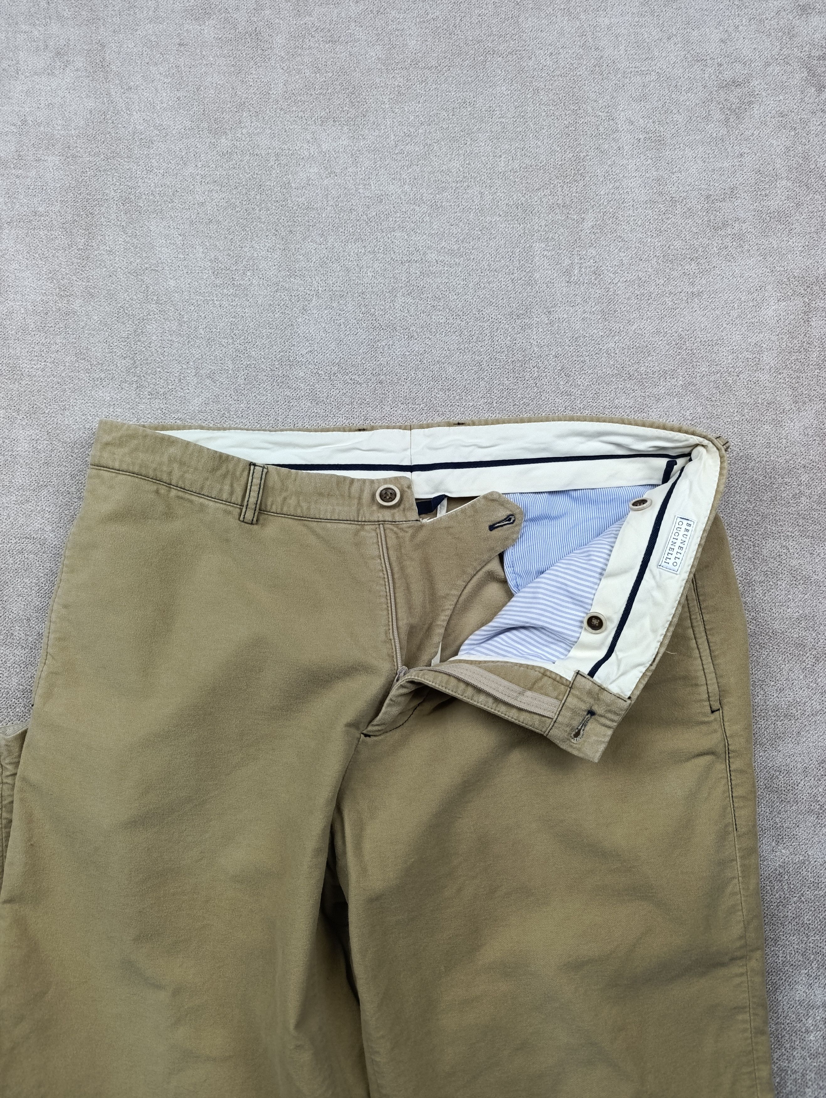 Brunello Cucinelli BRUNELLO CUCINELLI MENS COTTON CASUAL PANTS CHINO Size US 36 / EU 52 - 21 Thumbnail
