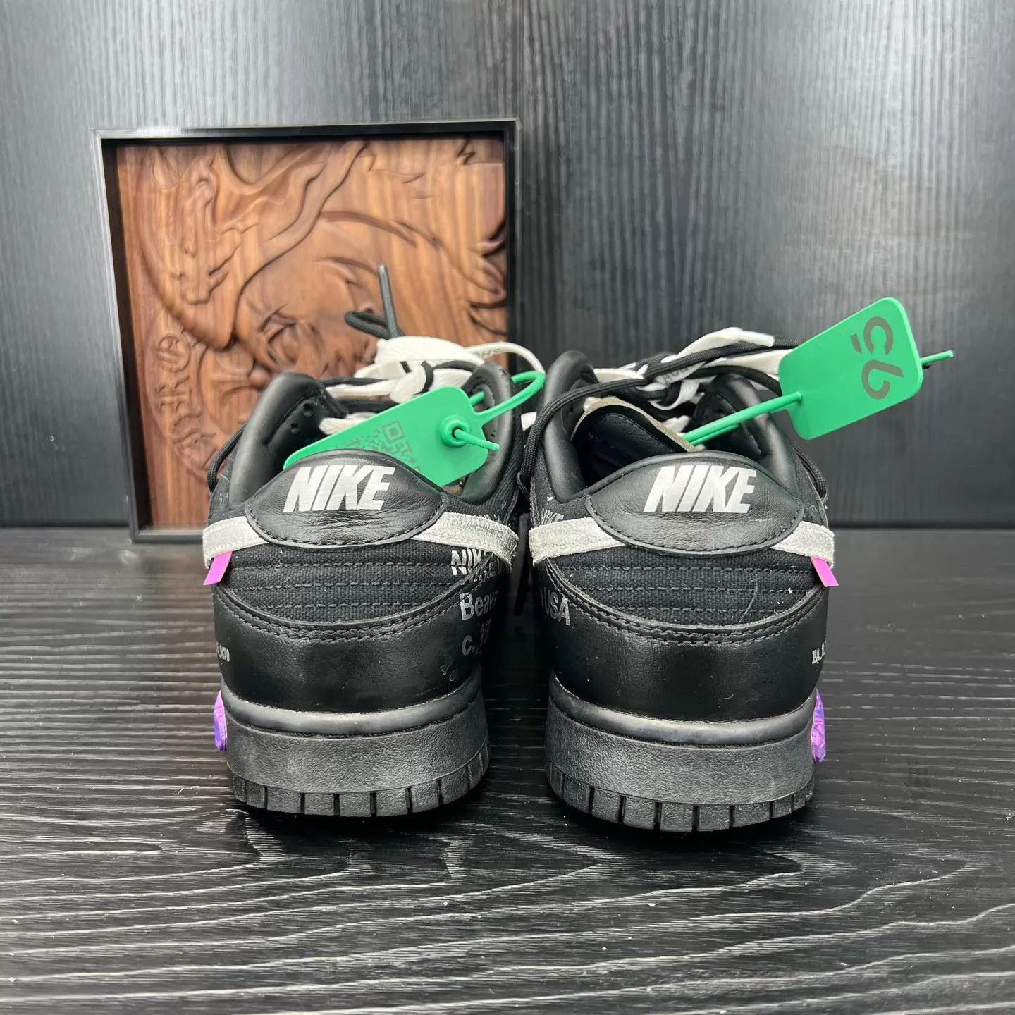 Off-White OW Dunk No.50 Black Men's 44 Buttonless Size US 10 / EU 43 - 4 Thumbnail