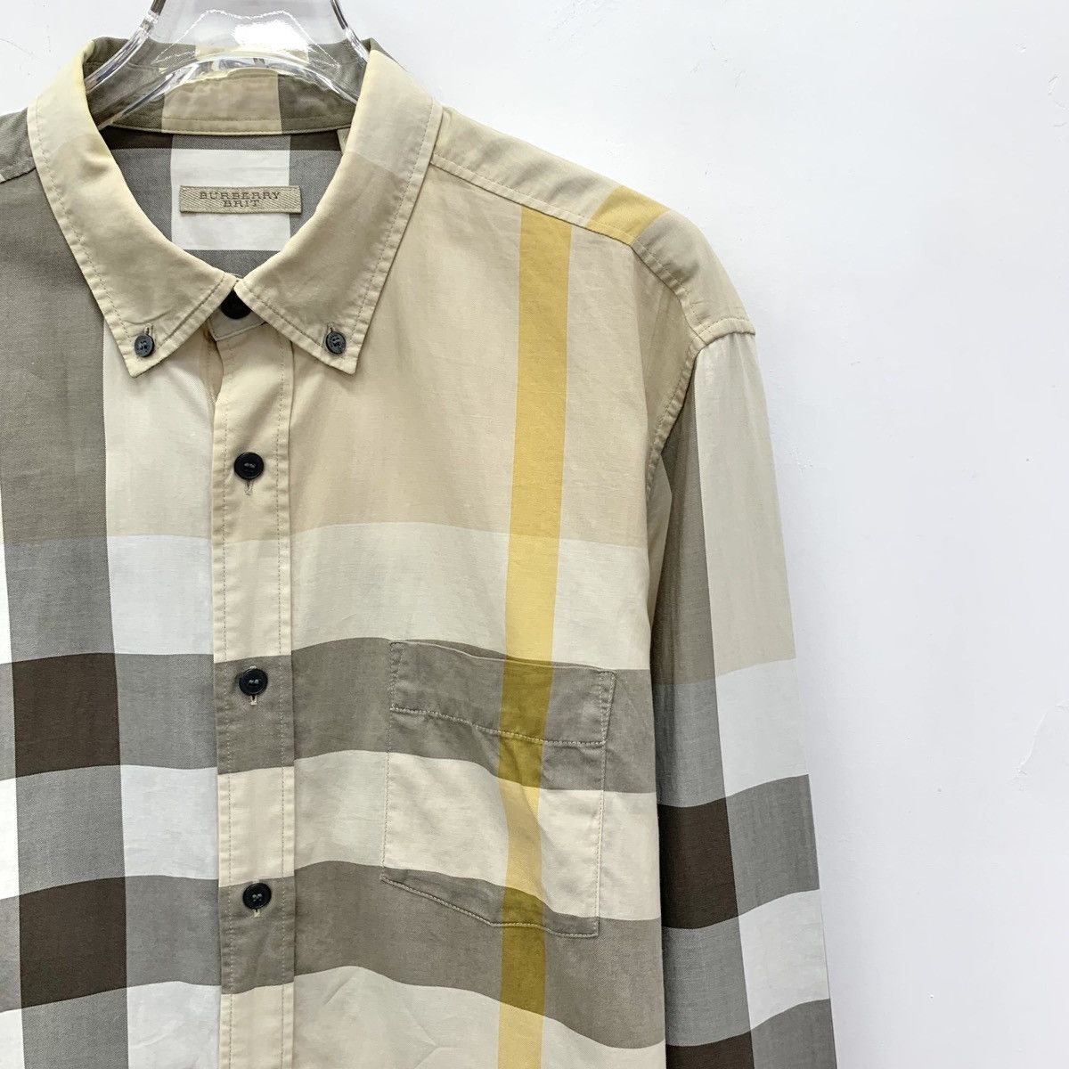 Burberry Burberry Color-blocked Classic Check Long Sleeve Shirt K26WX Size US L / EU 52-54 / 3 - 3 Thumbnail
