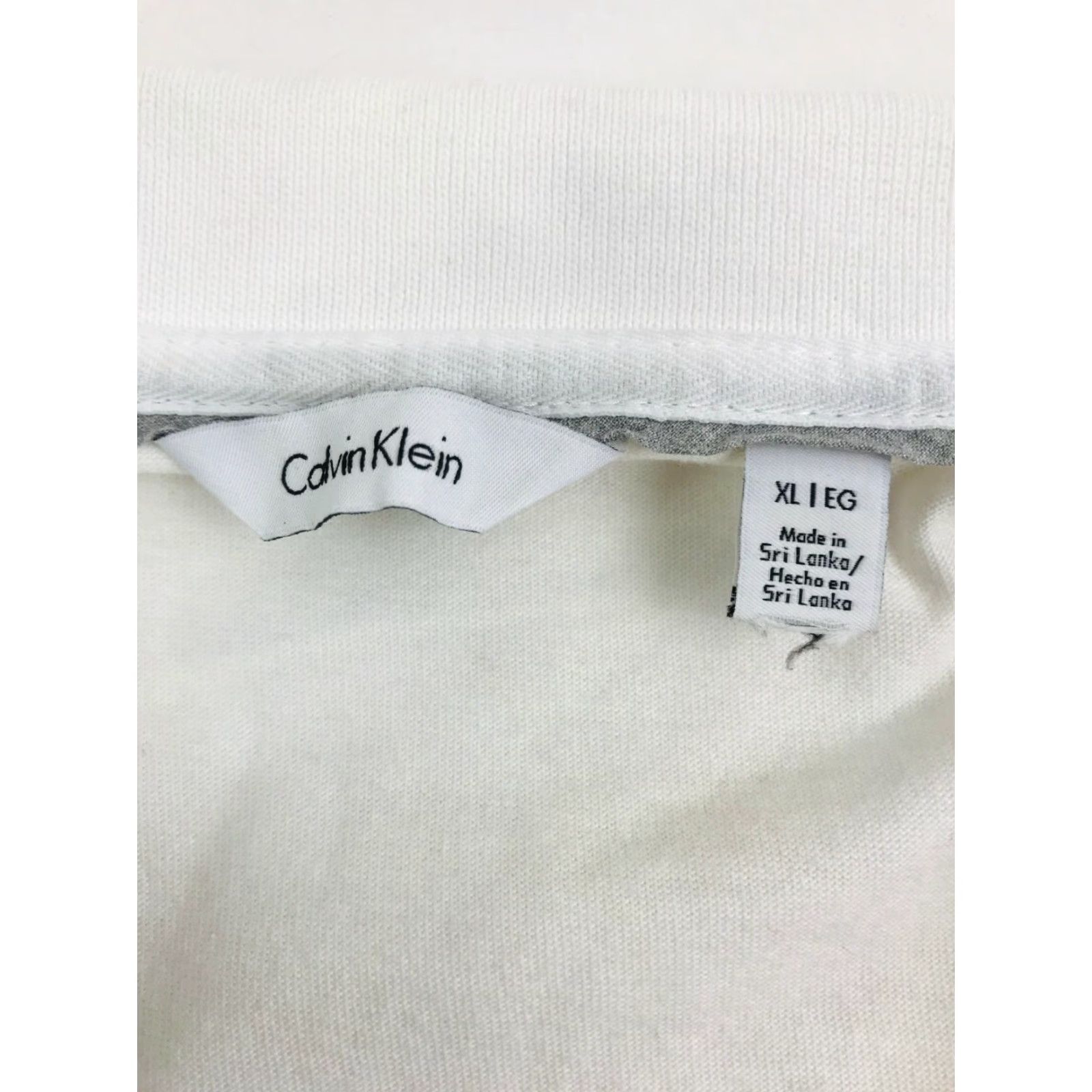 Calvin Klein Calvin Klein Polo Shirt Men XL Short Sleeve Collared Pullover Stripes White Size US XL / EU 56 / 4 - 5 Thumbnail