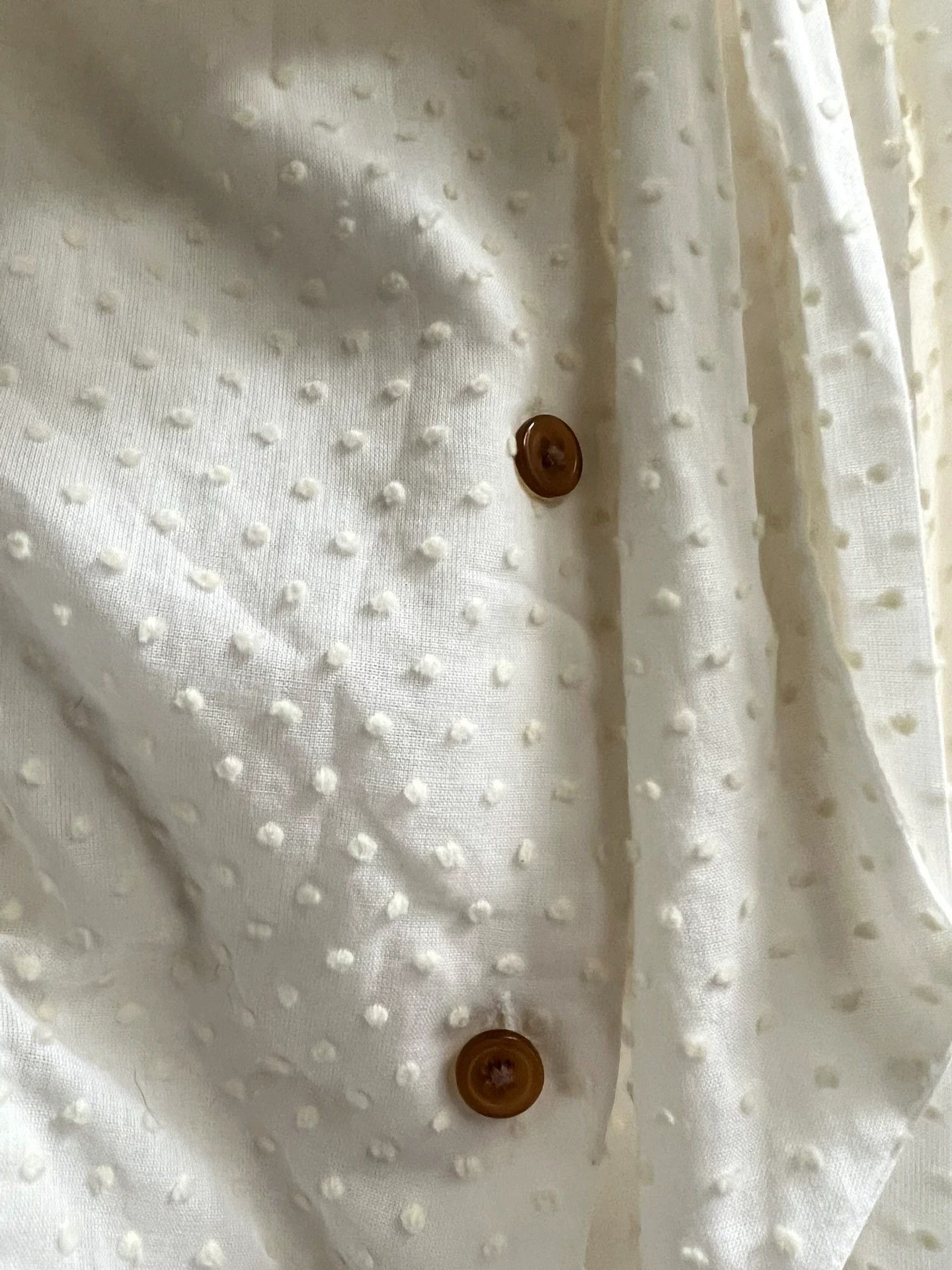 Vivienne Westwood Vivienne white cotton draped polka dot shirt. Size M / US 6-8 / IT 42-44 - 4 Thumbnail