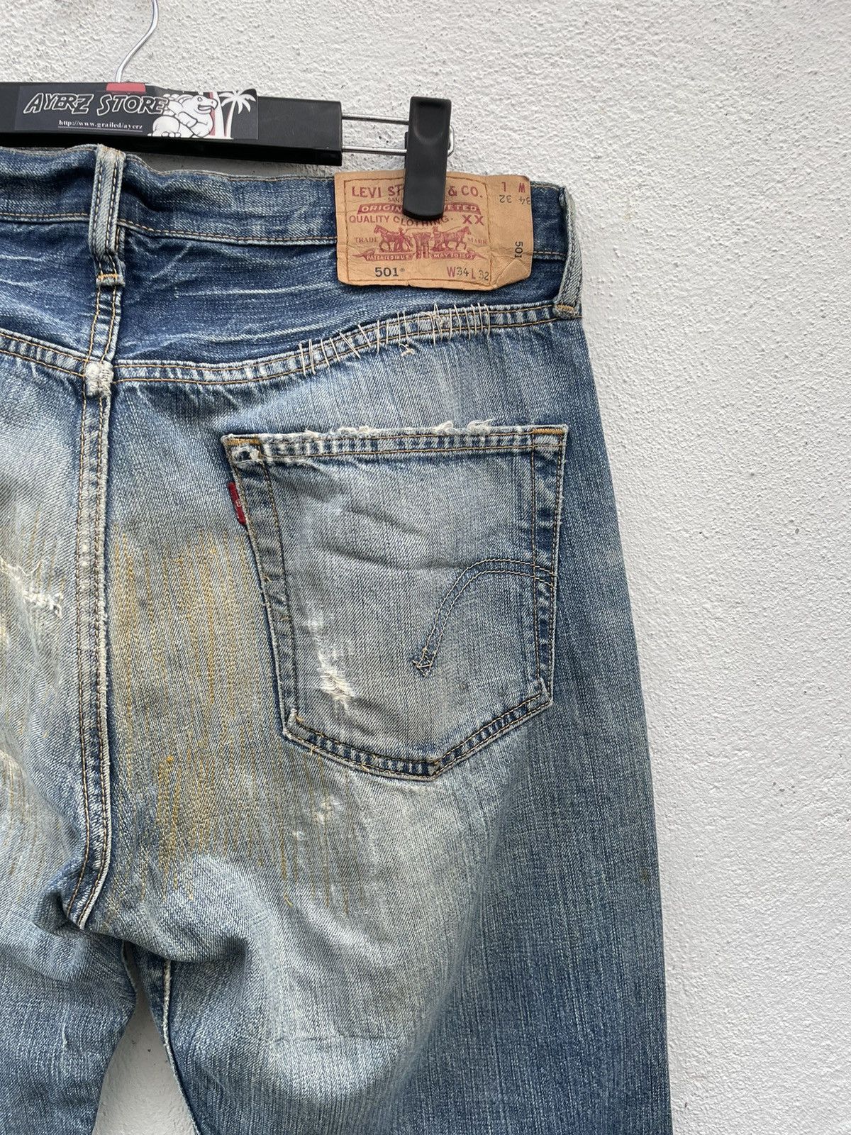 Levi's × Levi's Vintage Clothing Vintage Levi’s 501 Distressed Grunge Denim Jeans Size US 34 / EU 50 - 12 Thumbnail