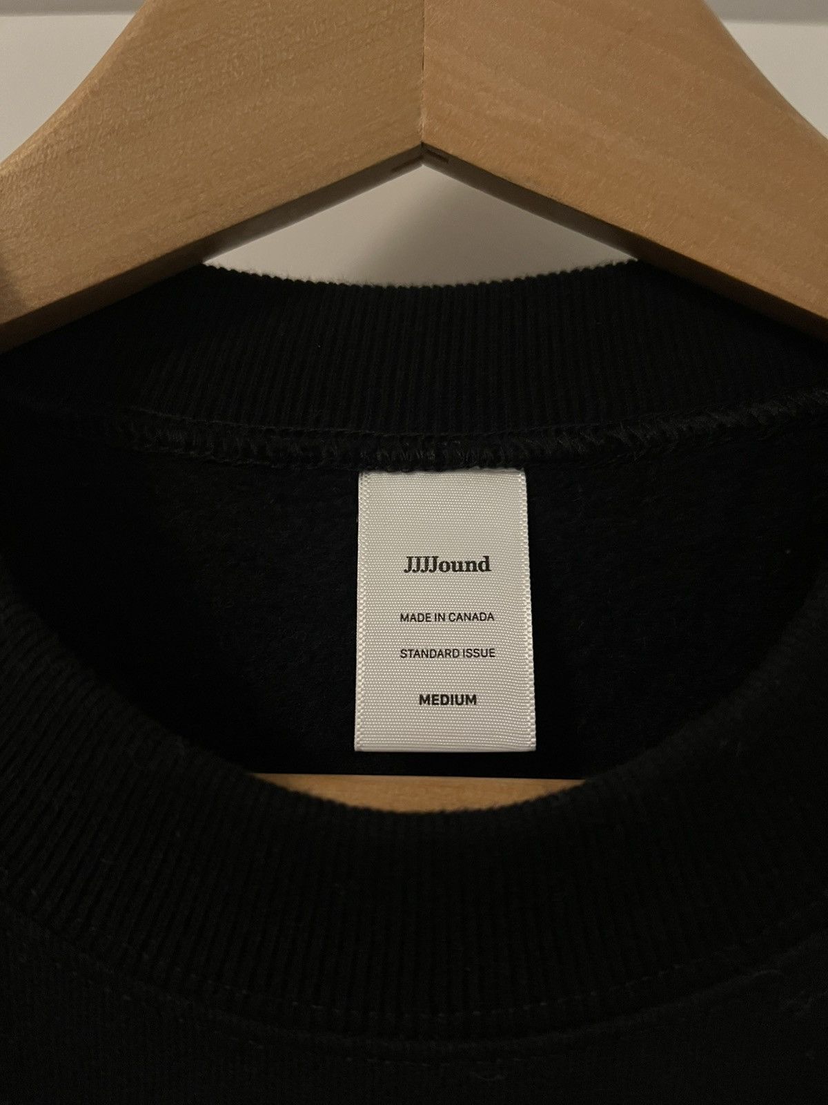 JJJJound M Classic JJJJound Logo Crewneck Sweatshirt Black on black Size US M / EU 48-50 / 2 - 4 Thumbnail
