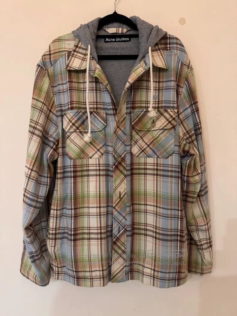Acne Studios Acne Studios Face Expression Plaid Pattern Casual Hooded S Size US S / EU 44-46 / 1 - 1 Thumbnail