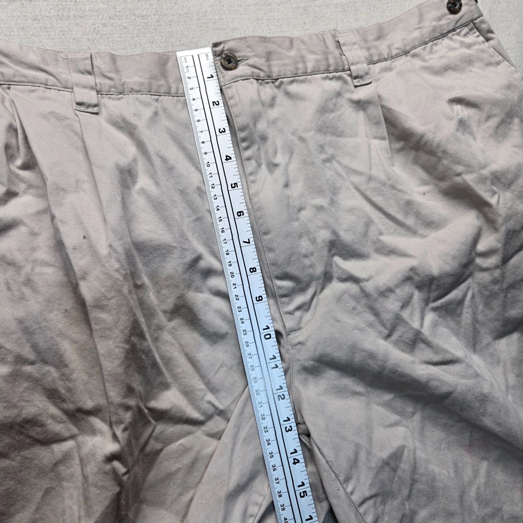 Vintage Classics Beige Brown Kaki Casual Pants Adult Men's 46 x 32 Pants, Beige, Cotton, Regular, Dress, Mens Size US 30 / EU 46 - 6 Thumbnail