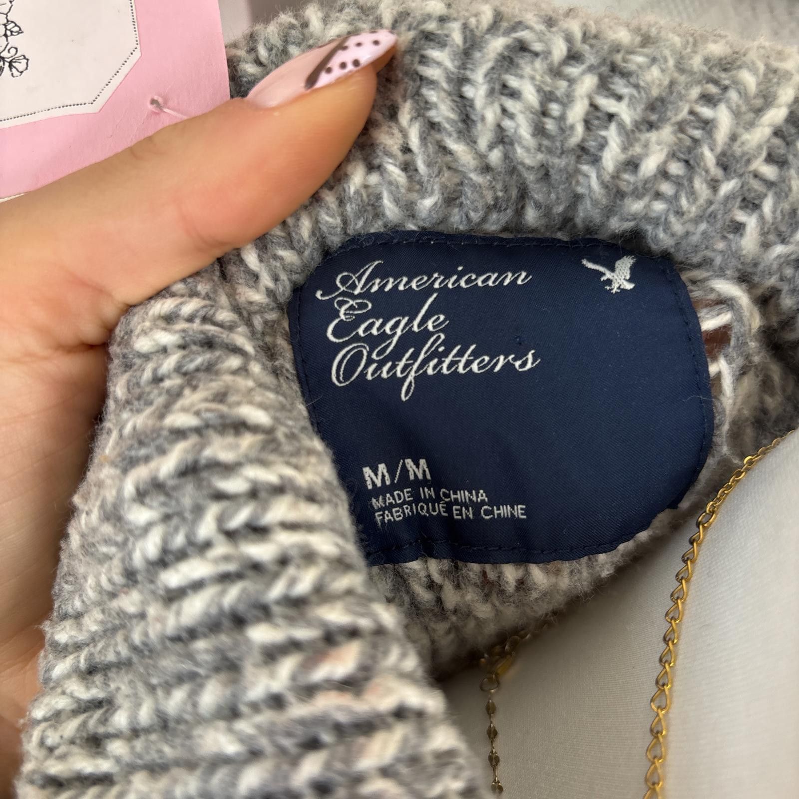 American Eagle Outfitters y2k american eagle chunky knit fitted cardigan Size M / US 6-8 / IT 42-44 - 5 Thumbnail