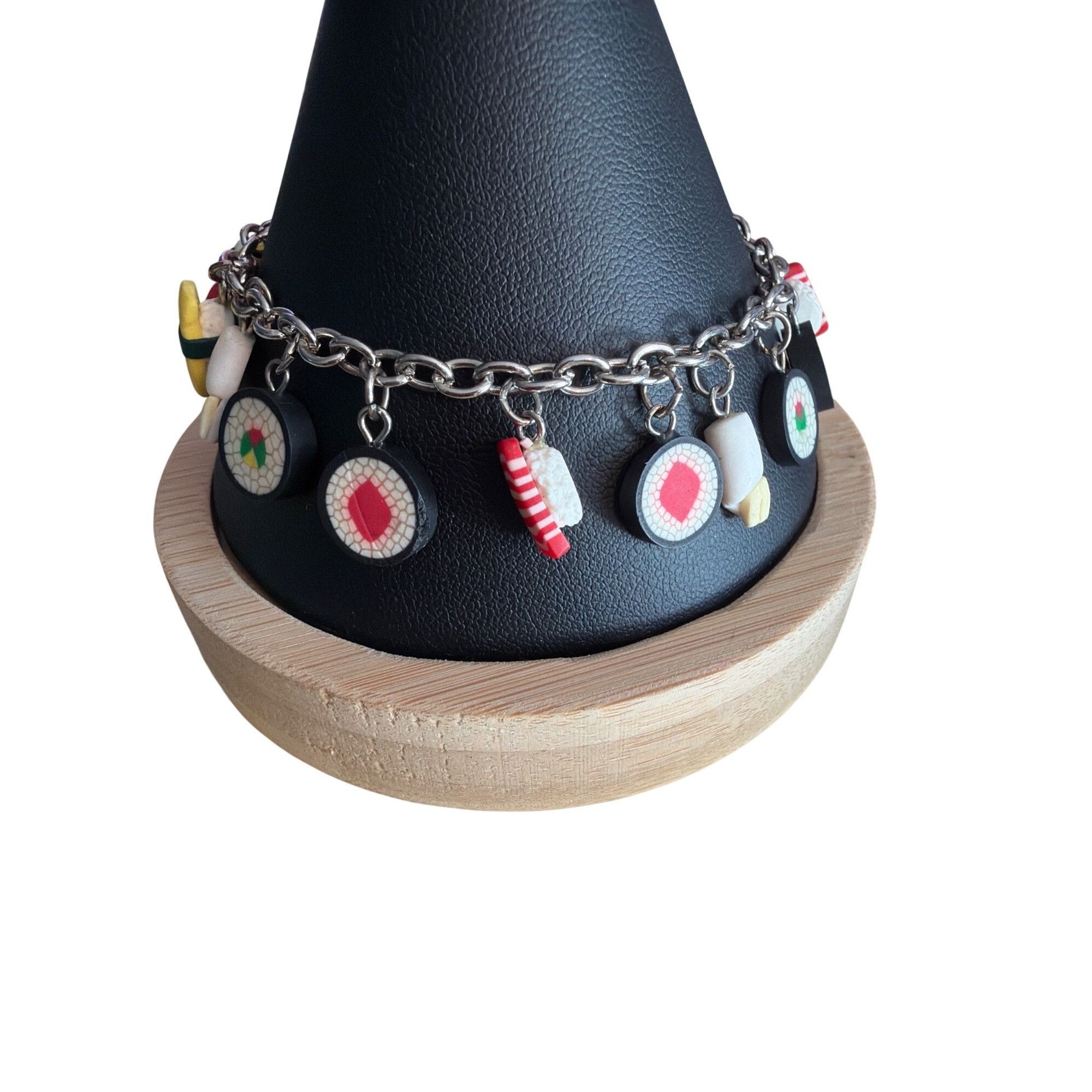 Other Claires Sushi Charm Bracelet Miniature Food Charms Silver To Size ONE SIZE - 1 Thumbnail