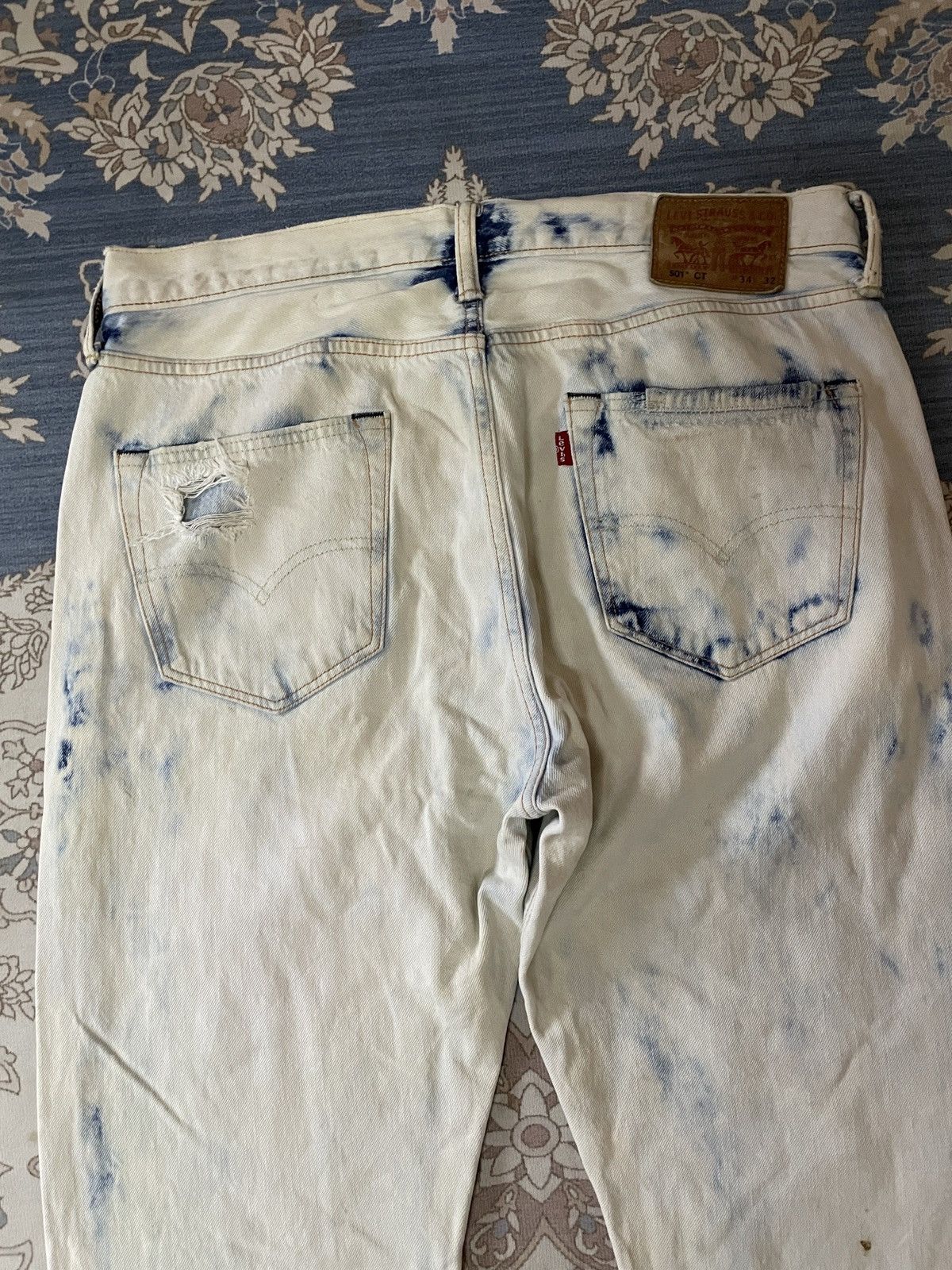 Levi's × Levi's Made & Crafted × Levi's Vintage Clothing Levi’s 501 Bleached boyfriend Denim Patchwork distressed W34 Size US 34 / EU 50 - 11 Thumbnail