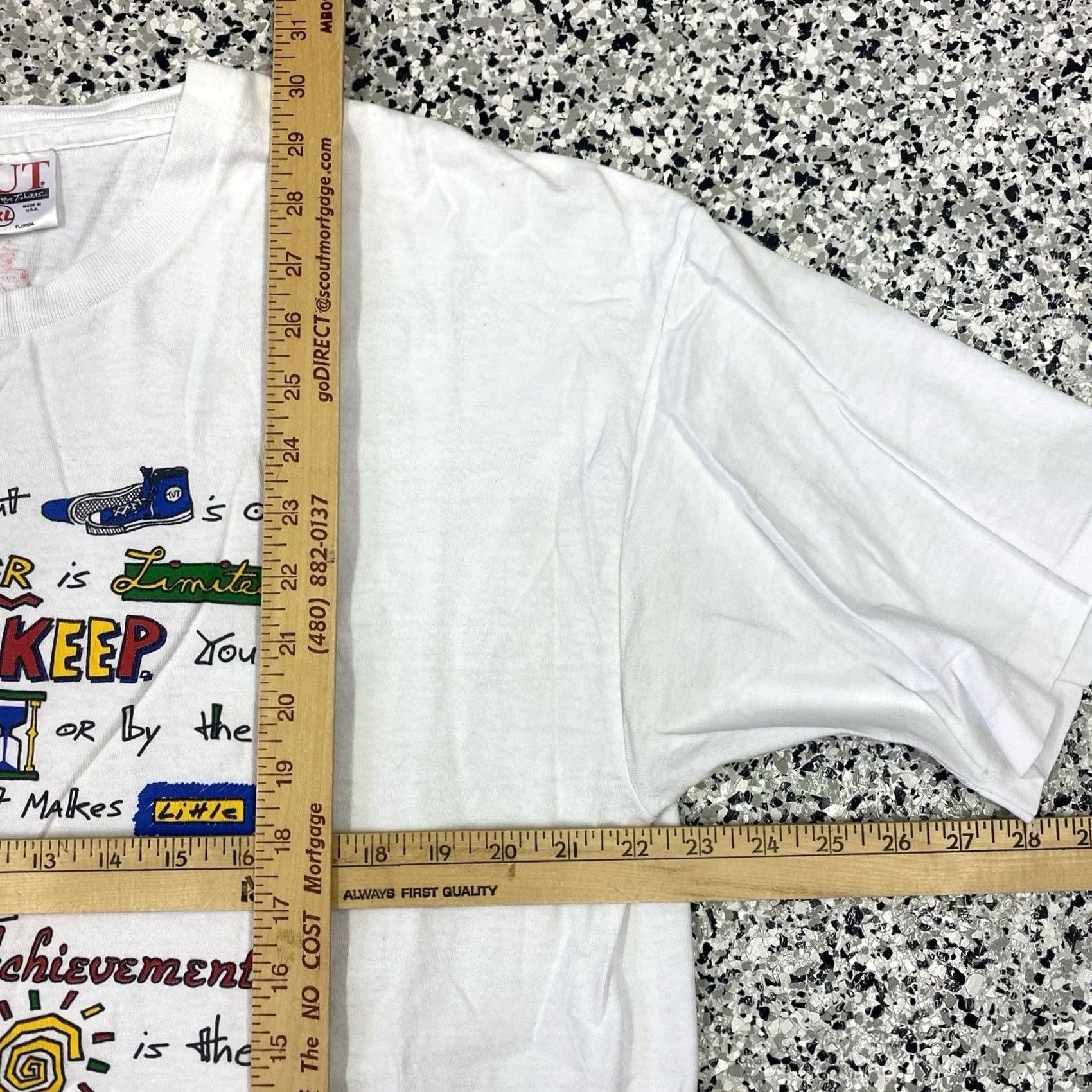 Vintage VINTAGE TUT T-Shirt White 90s Money Power Time XL Men Short Sleeve Crew Neck Cotton Logo Size US XL / EU 56 / 4 - 2 Thumbnail