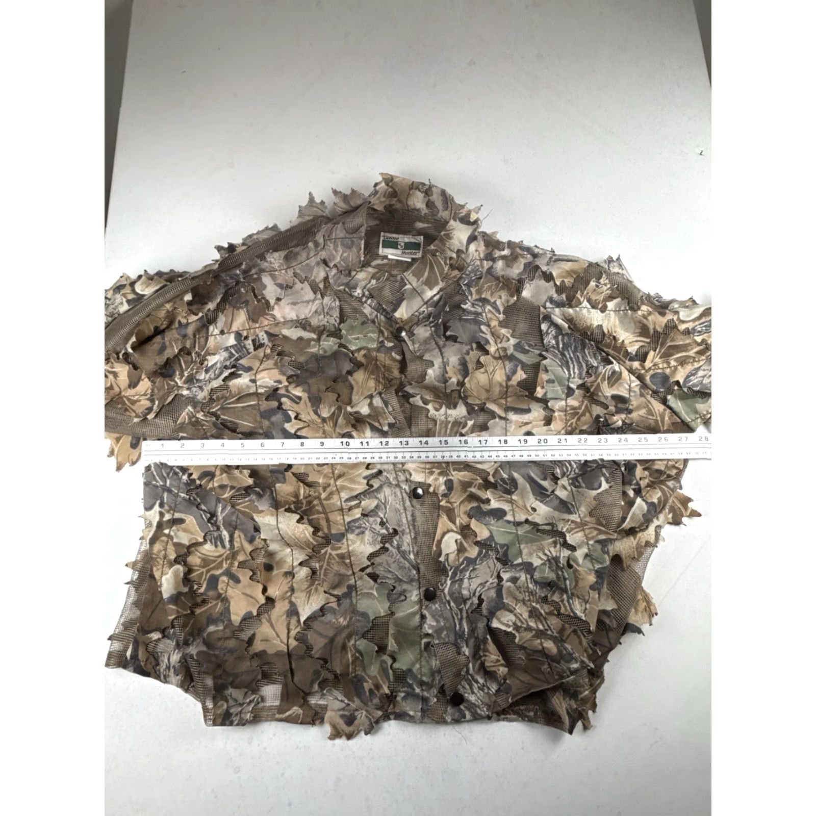 Hunter VINTAGE Hunting Ghillie Leaf Jacket M/L Game Hunter Camouflage Leaves Brown Military Jacket Mens L Size US L / EU 52-54 / 3 - 6 Thumbnail
