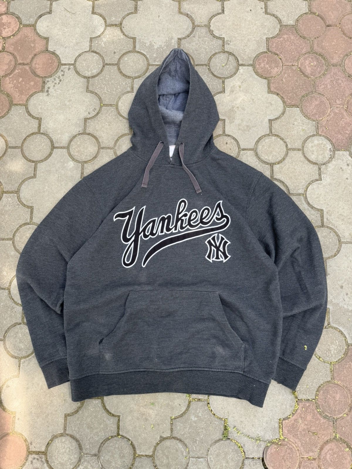 New York Yankees × Vintage Vintage Yankees Big Logo Oversized Hoodie Y2K USA Size US XL / EU 56 / 4 - 2 Thumbnail