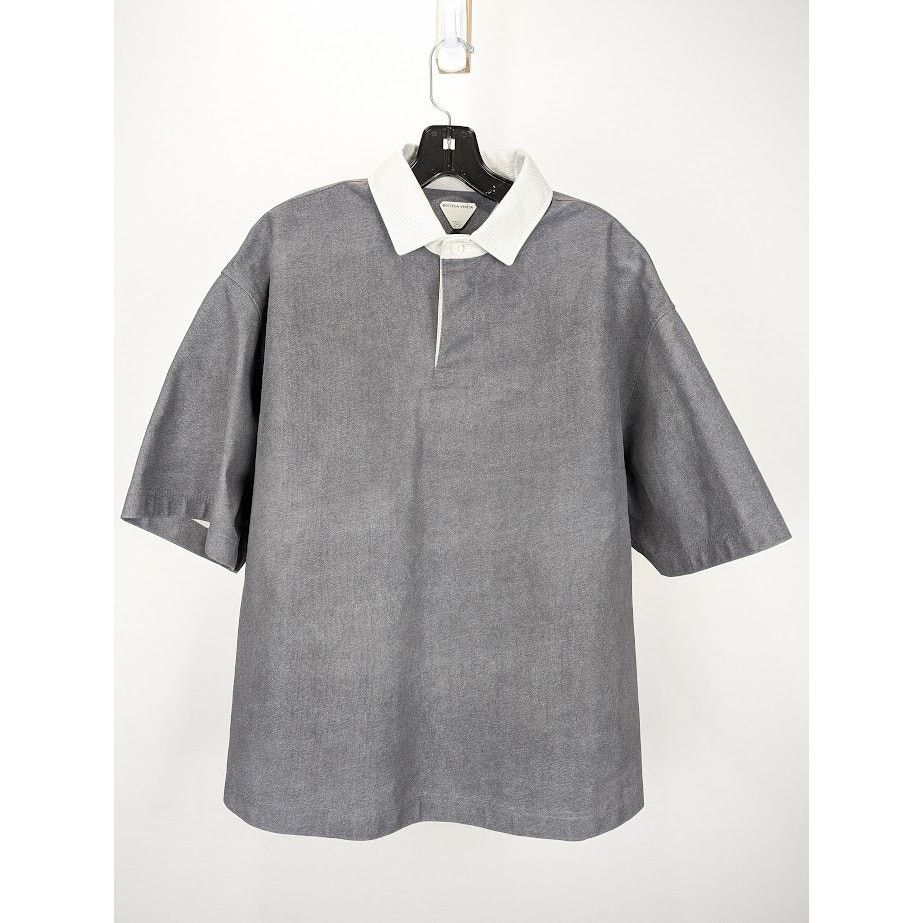 Bottega Veneta o1rshd1 Polo Shirt in Grey Size US M / EU 48-50 / 2 - 2 Thumbnail