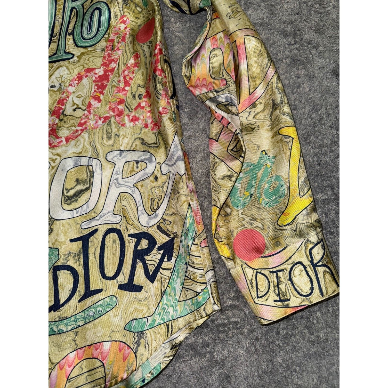 Dior Dior Shawn Stussy Silk Swirl Graffiti Logo Long Sleeve Size US M / EU 48-50 / 2 - 4 Thumbnail