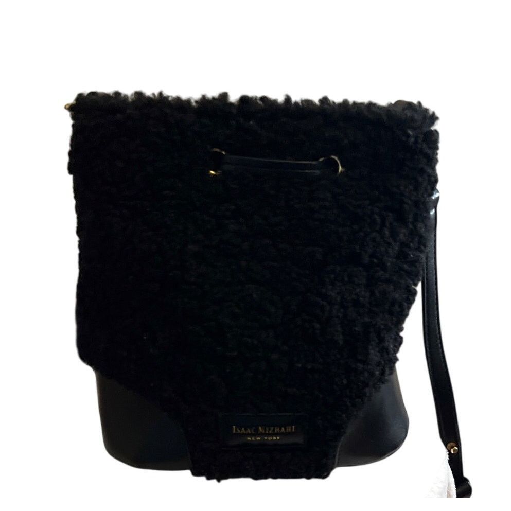 Isaac Mizrahi Isaac Mizrahi Black Faux fur Leather Hobo Bucket Bag Size ONE SIZE - 2 Thumbnail