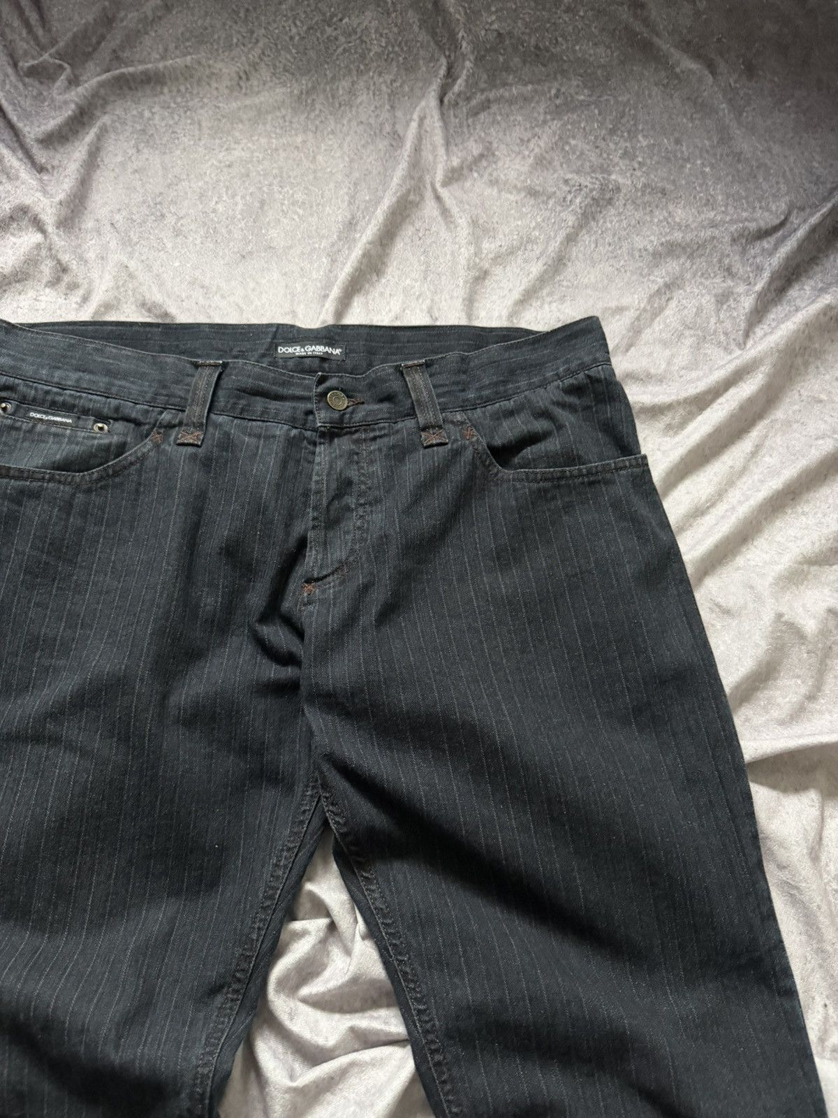 Dolce & Gabbana Dolce & Gabbana Denim Collection Men Jeans Striped Size US 38 / EU 54 - 10 Thumbnail