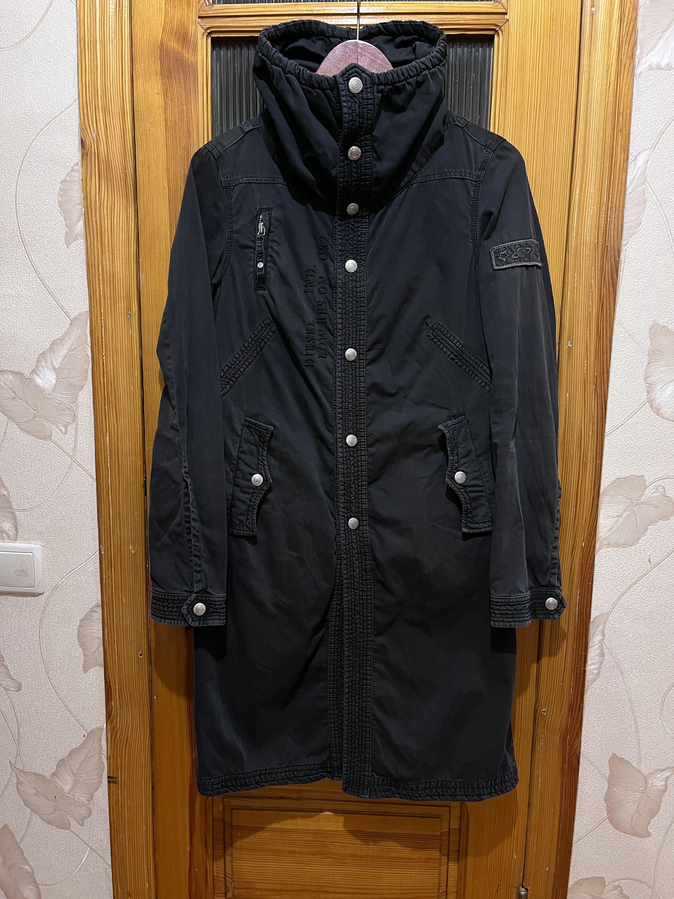 Diesel Diesel Military Trench Coat Jacket Denim y2k cargo army 00s Size S / US 4 / IT 40 - 1 Thumbnail
