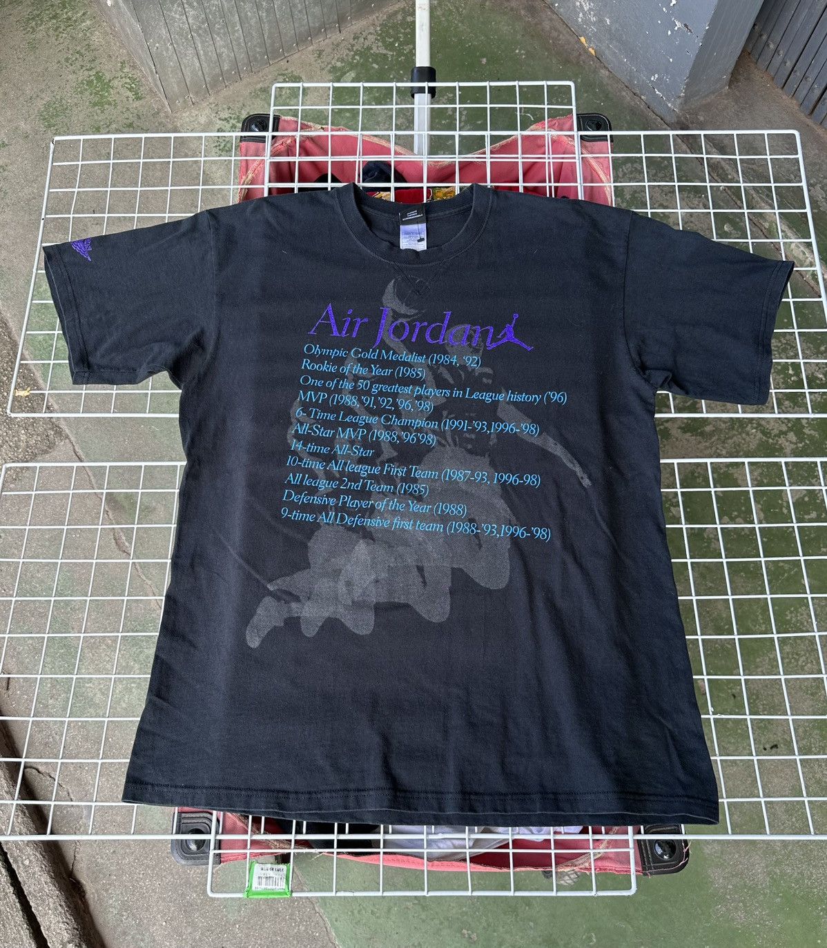 Jordan Brand × Nike × Vintage Vintage Air Jordan 1998s Tee Size US L / EU 52-54 / 3 - 1 Thumbnail