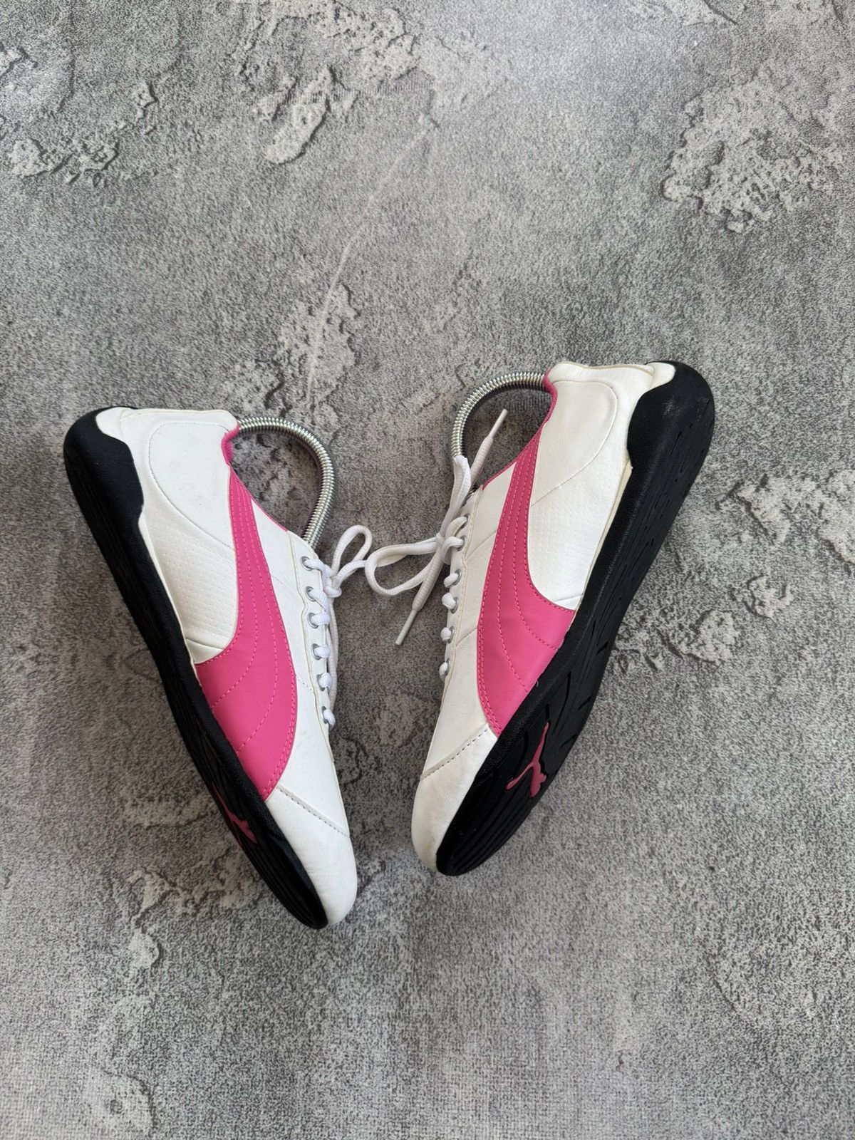 Puma Puma 39/EUR 25cm SpeedCat white & pink sneakers hi top shoes Size US 8.5 / IT 38.5 - 11 Thumbnail