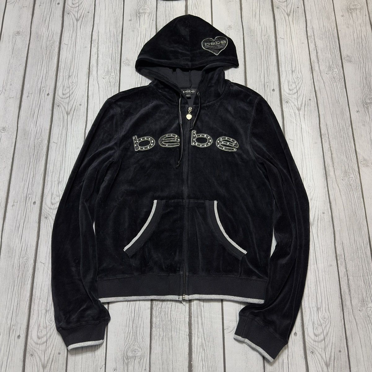 Bebe × Vintage Vintage Bebe velour sweatsuit Size L / US 10 / IT 46 - 2 Thumbnail