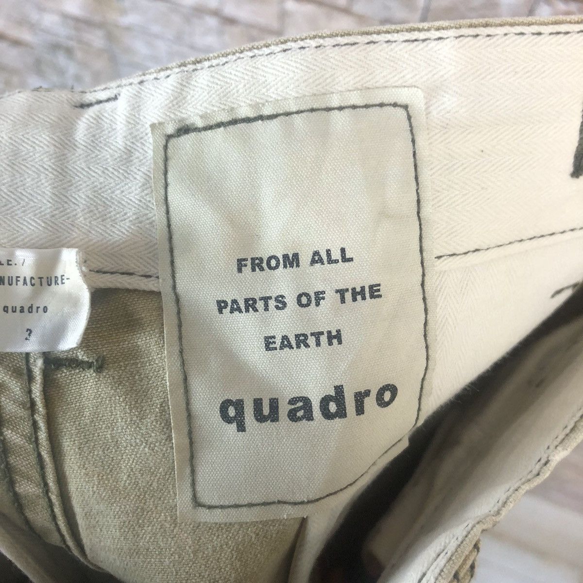 Japanese Brand Quadro Green Cargo Multipocket Pants #A359 Size US 33 - 21 Thumbnail