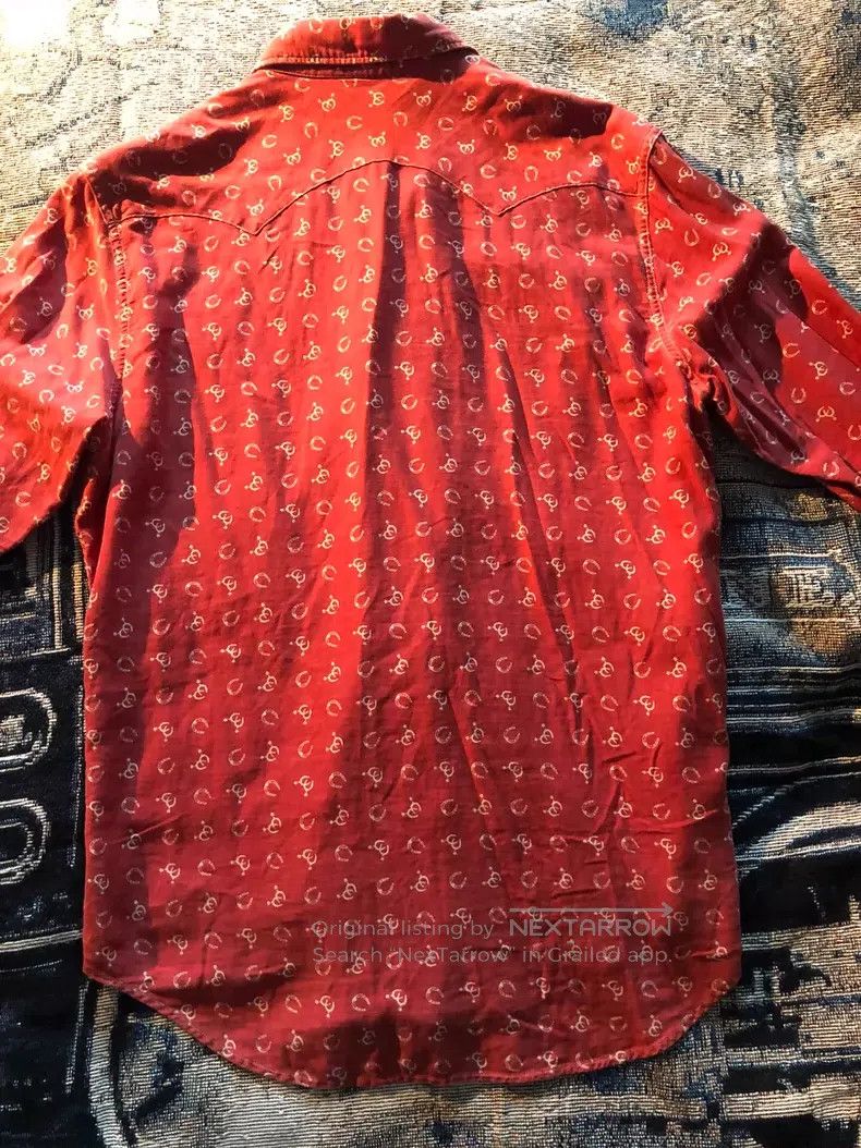 RRL Ralph Lauren RRL Ralph Lauren Classic Red Horseshoe Western Shirt Size US M / EU 48-50 / 2 - 4 Thumbnail