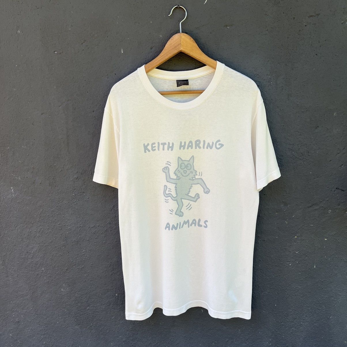 Uniqlo Thrashed Keith Haring Animals X Uniqlo Japanese Brand Tee Size US L / EU 52-54 / 3 - 1 Thumbnail