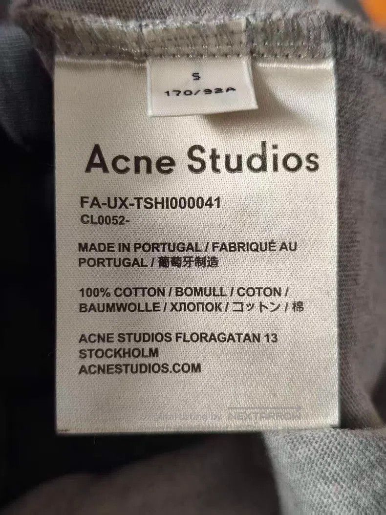 Acne Studios Acne Studios Gray Smile Long Sleeve T-Shirt Size S / US 4 / IT 40 - 4 Thumbnail