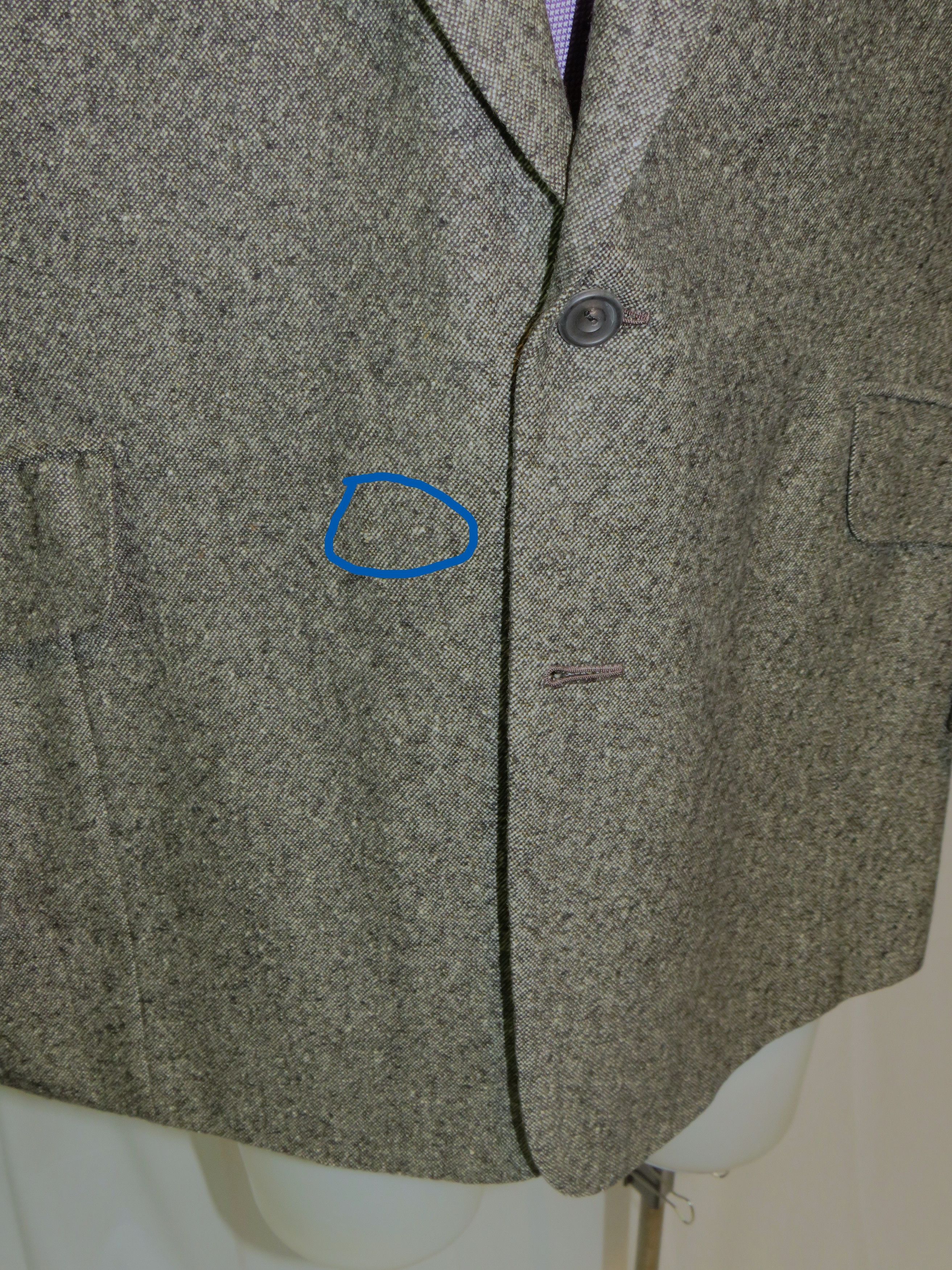 Henry Poole × Savile Row Bespoke Gray Donegal Tweed Two Button Sport Coat 46R Size 46R - 7 Thumbnail