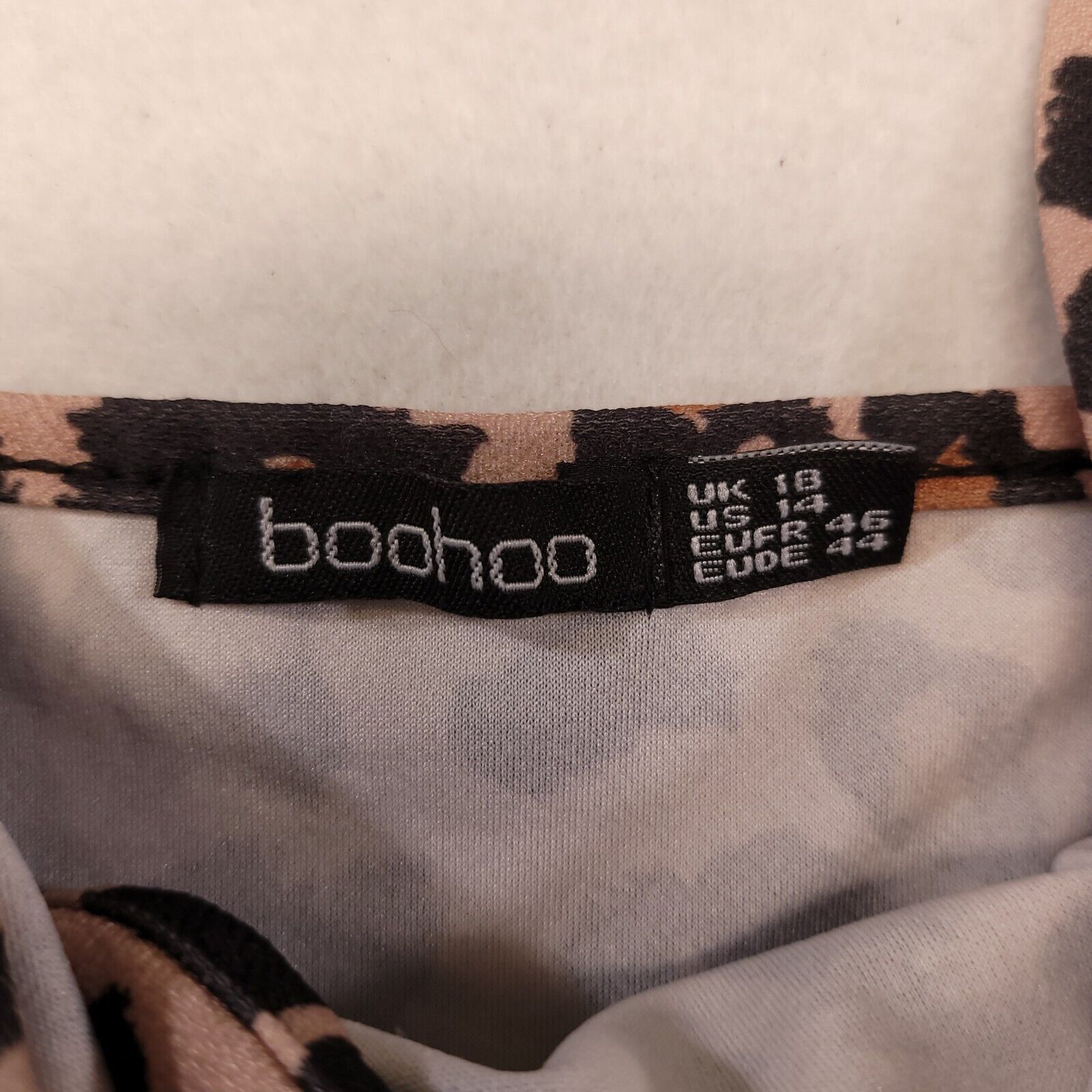 Boohoo Boohoo Casual One Piece Women Size 14 Cheetah Print Beige Size XL / US 12-14 / IT 48-50 - 3 Thumbnail