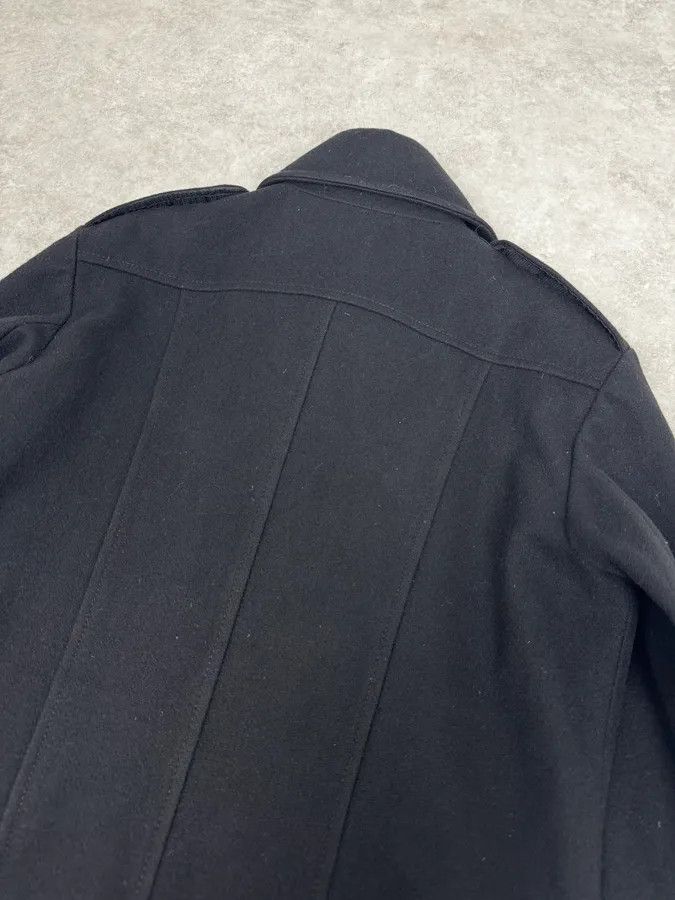 Vintage 2000s Vintage Black Wool Officer Buttoned Coat Size US M / EU 48-50 / 2 - 7 Thumbnail
