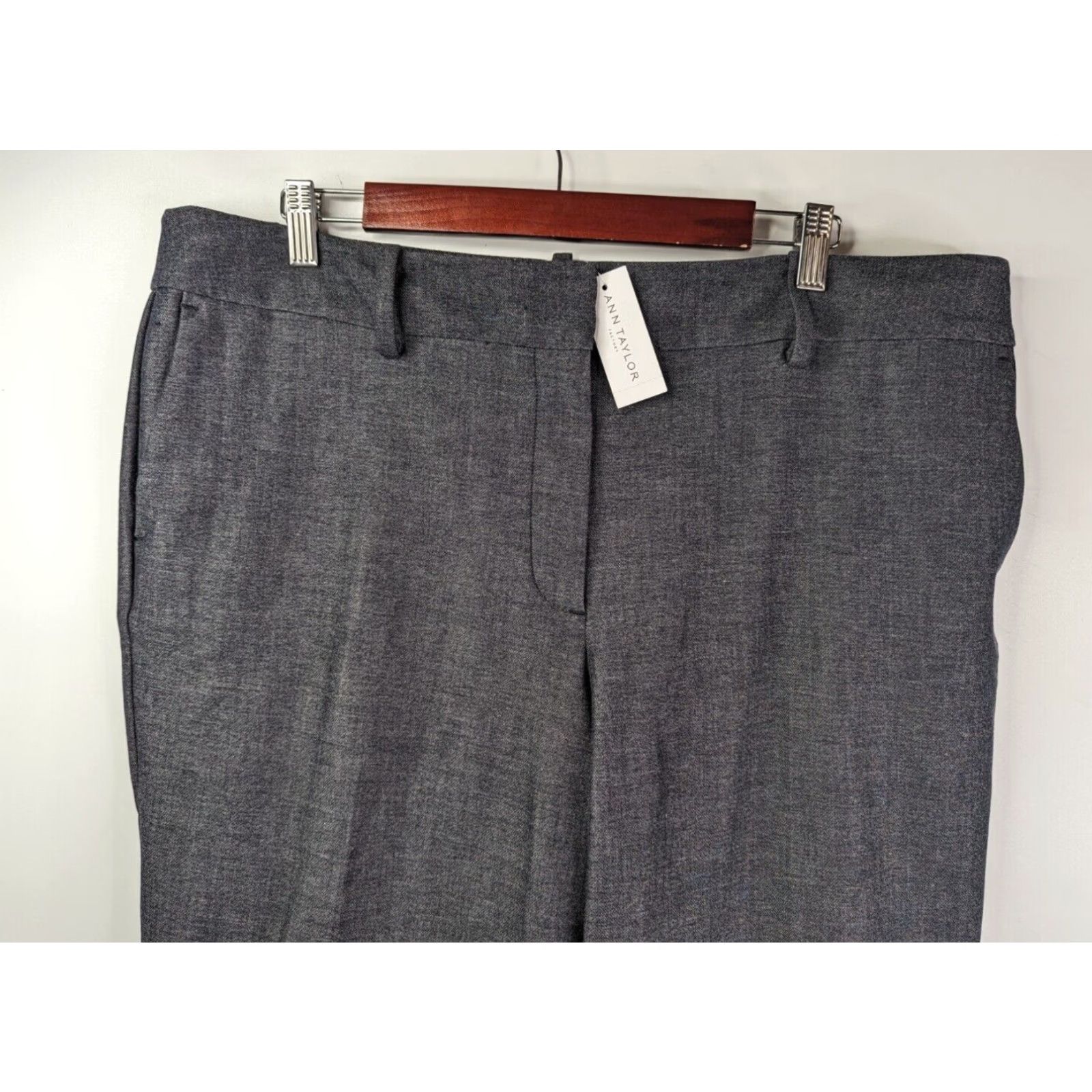 Ann Taylor NWT Ann Taylor Factory Straight Pants Trousers in Modern Size 16 Grey Size 38" / US 16 / IT 52 - 2 Thumbnail