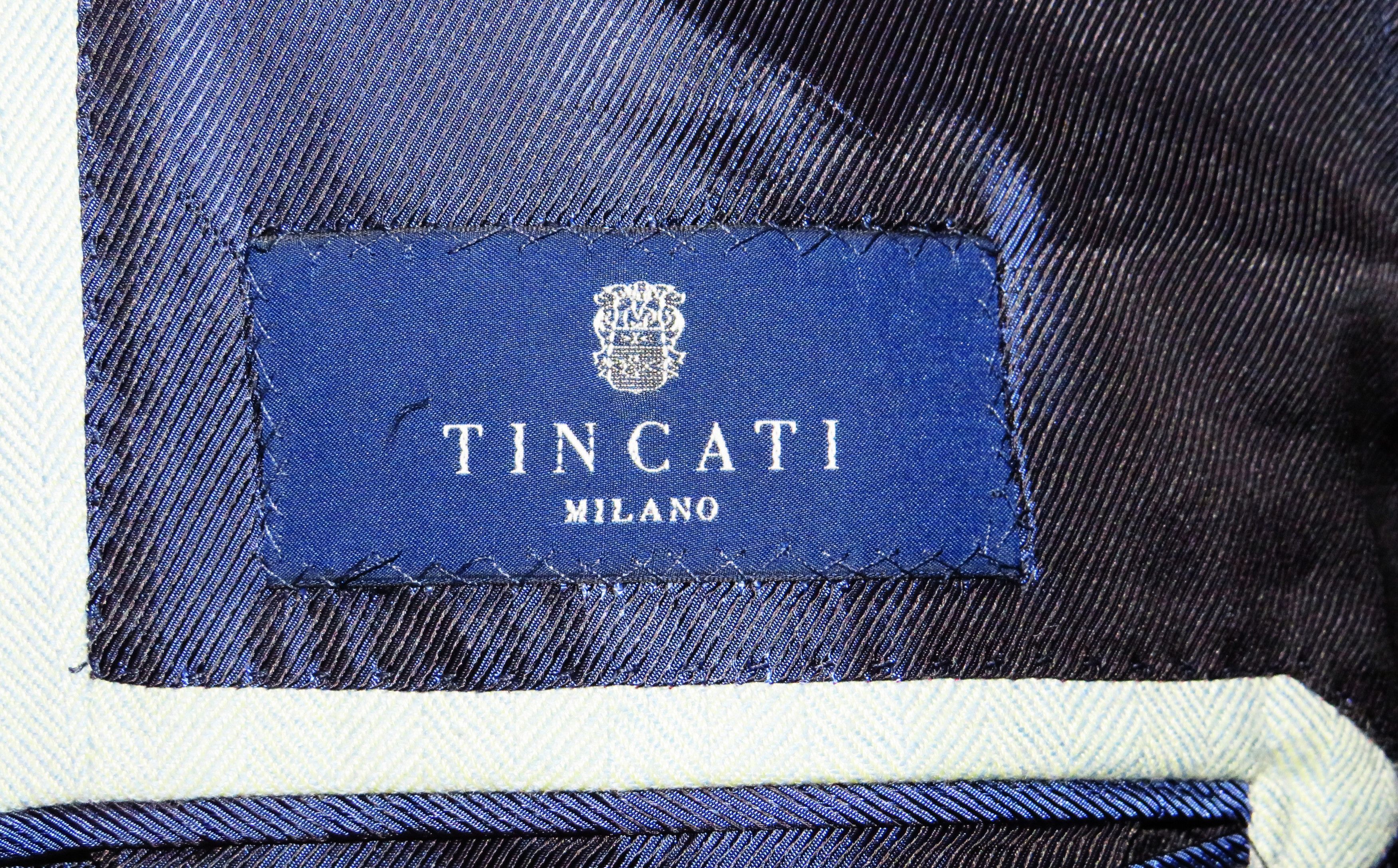 Tincati x Partenopea Custom Pale Green HBone Cashmere Sport Coat 44L Size 44L - 15 Thumbnail